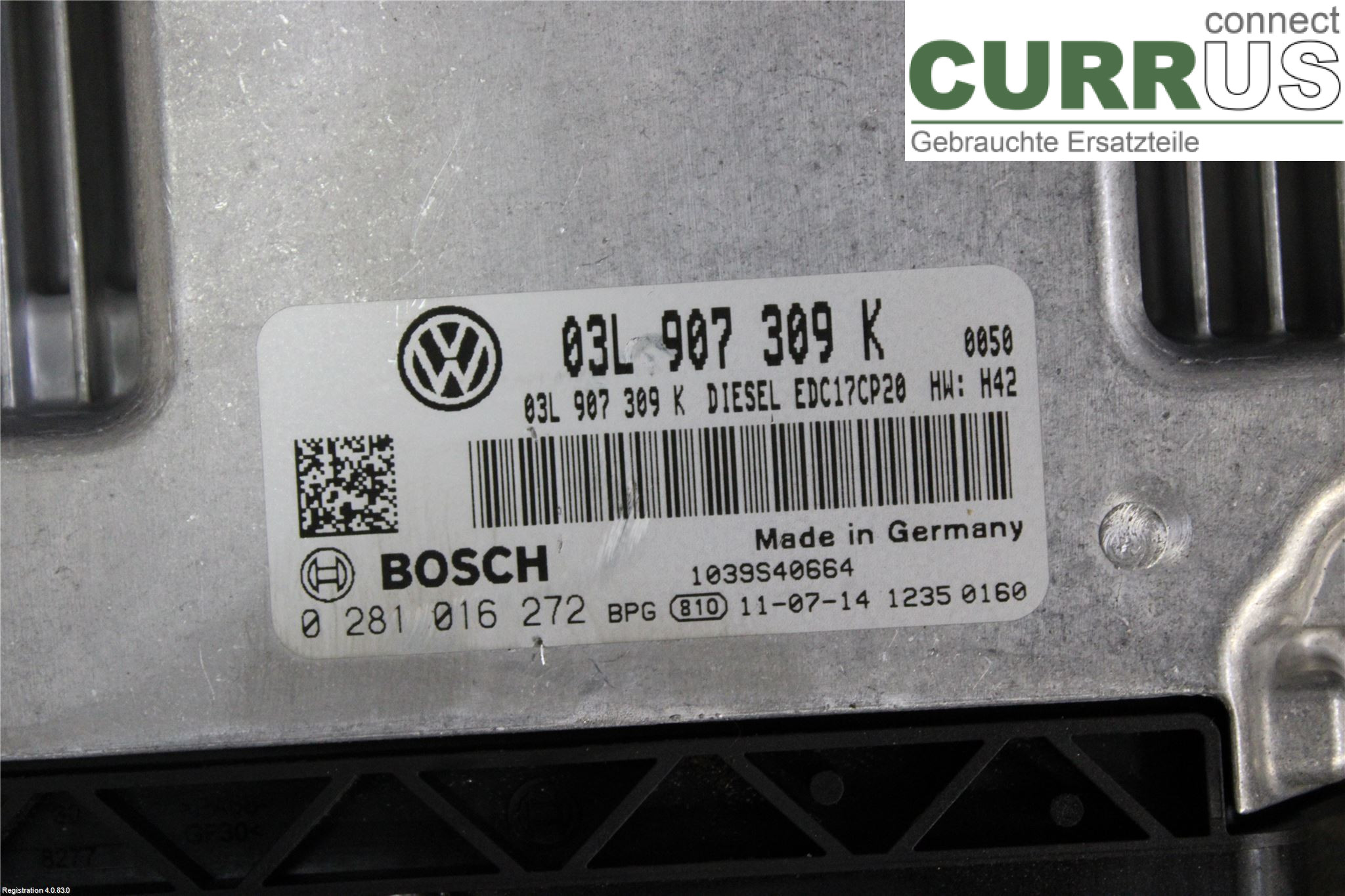 VW TRANSP/CARAVELLE 04-15 Engine Control Unit Diesel (ECU) 03L906019DG CAAC
