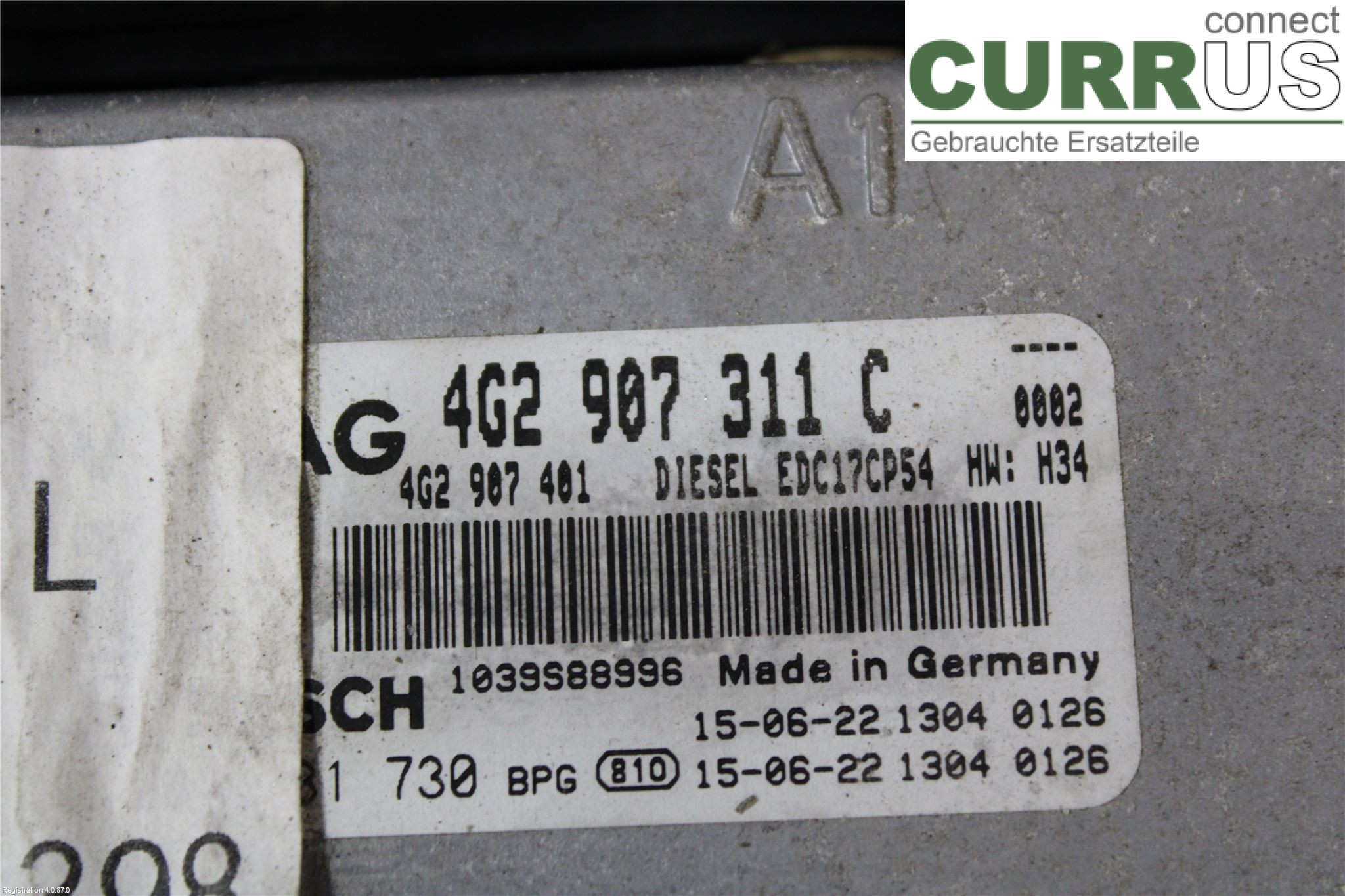 AUDI A6 ALLROAD 4G 12-18 Engine Control Unit Diesel (ECU) 4G2907311C CRTE