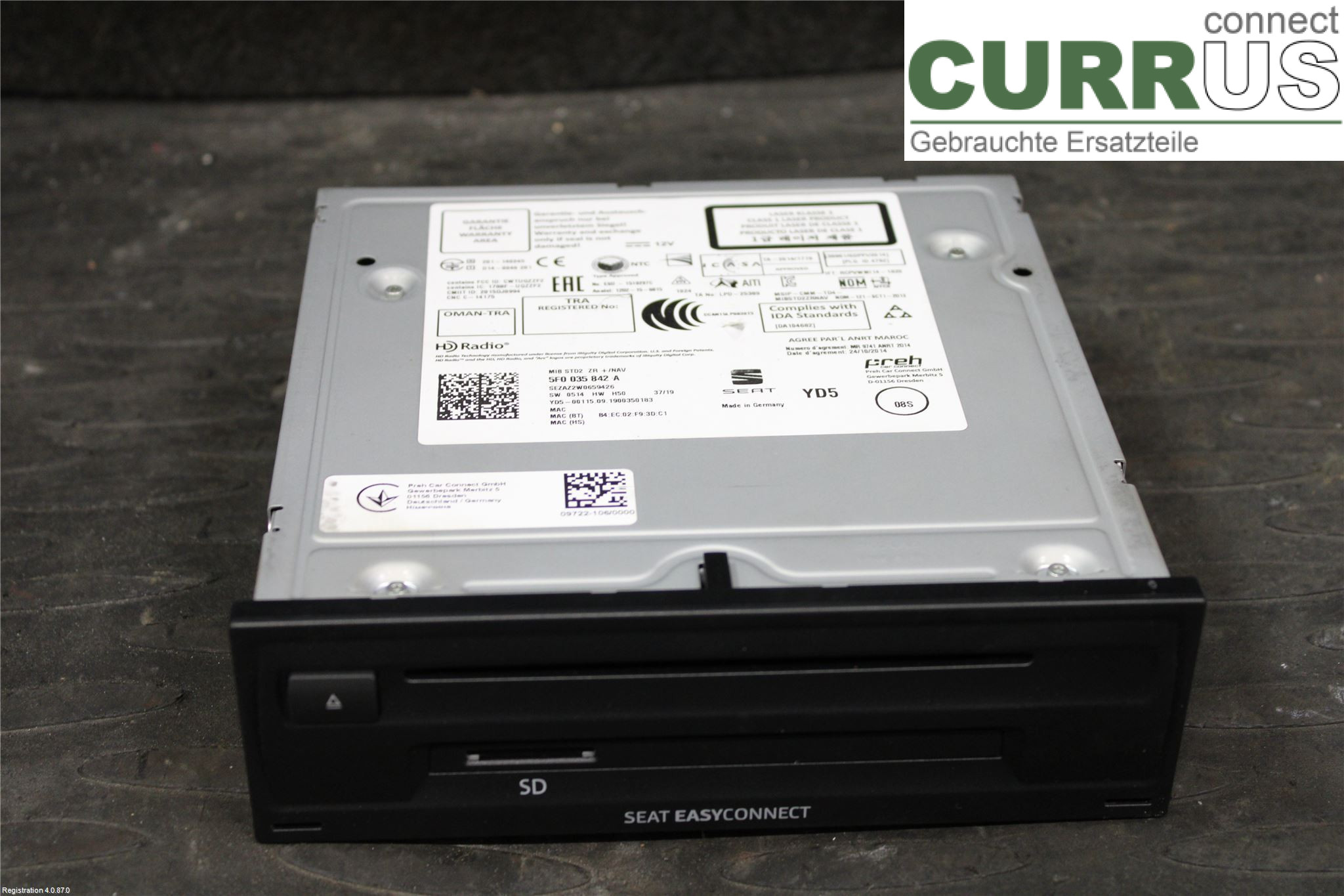 SEAT LEON   13-20 Radio CD / Multimedia panel 5F0 035 842 A DPBA