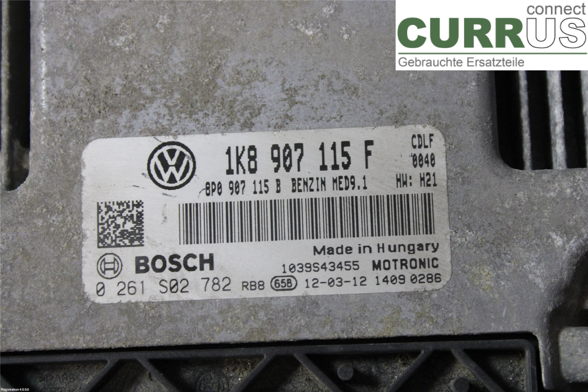VW GOLF VI     09-13 Motorens styreenhed (ECU) 1K8907115F CDLF