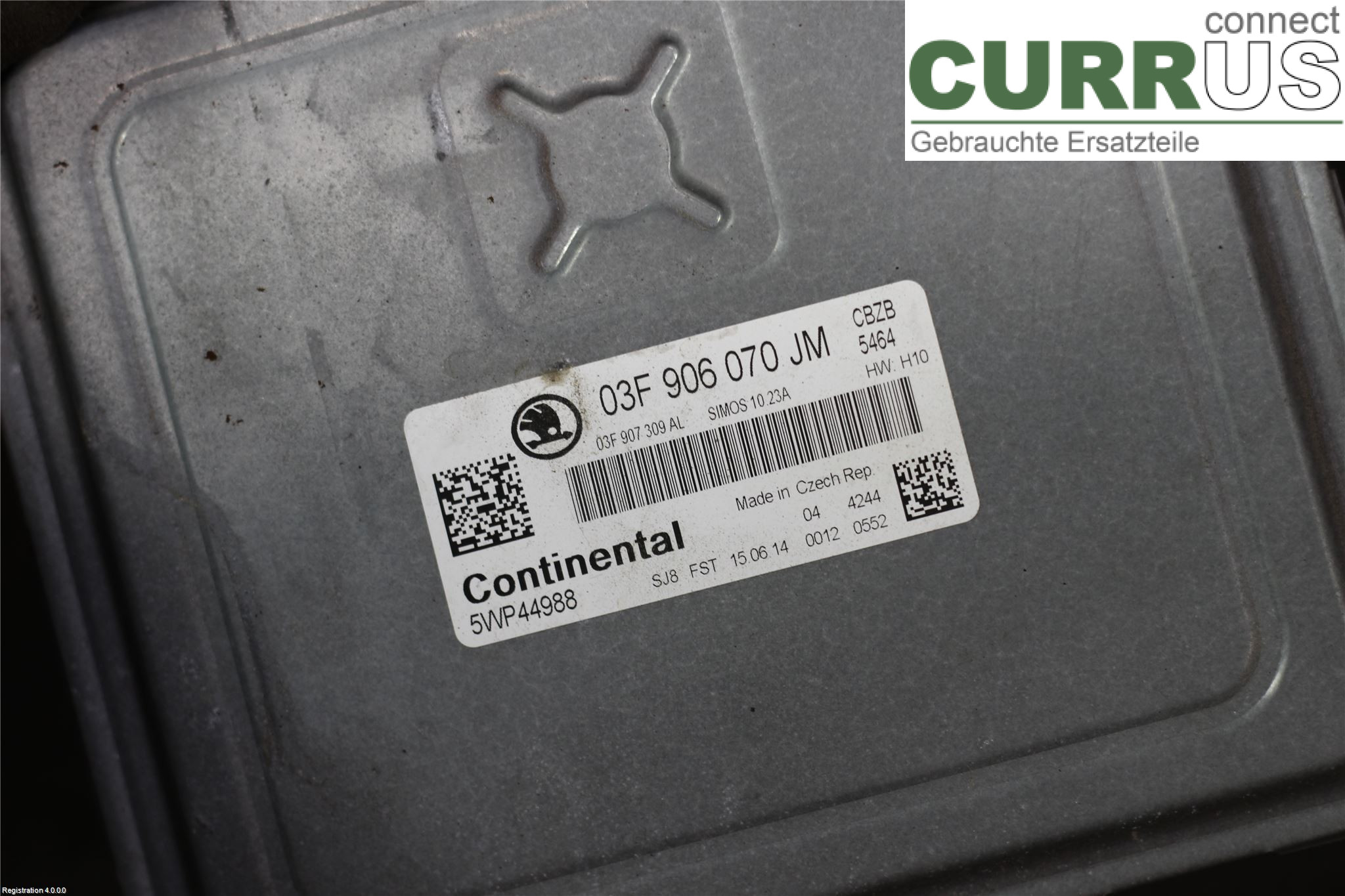 SKODA RAPID Unité de contrôle moteur (ECU) 03F 906 070 JM CBZB