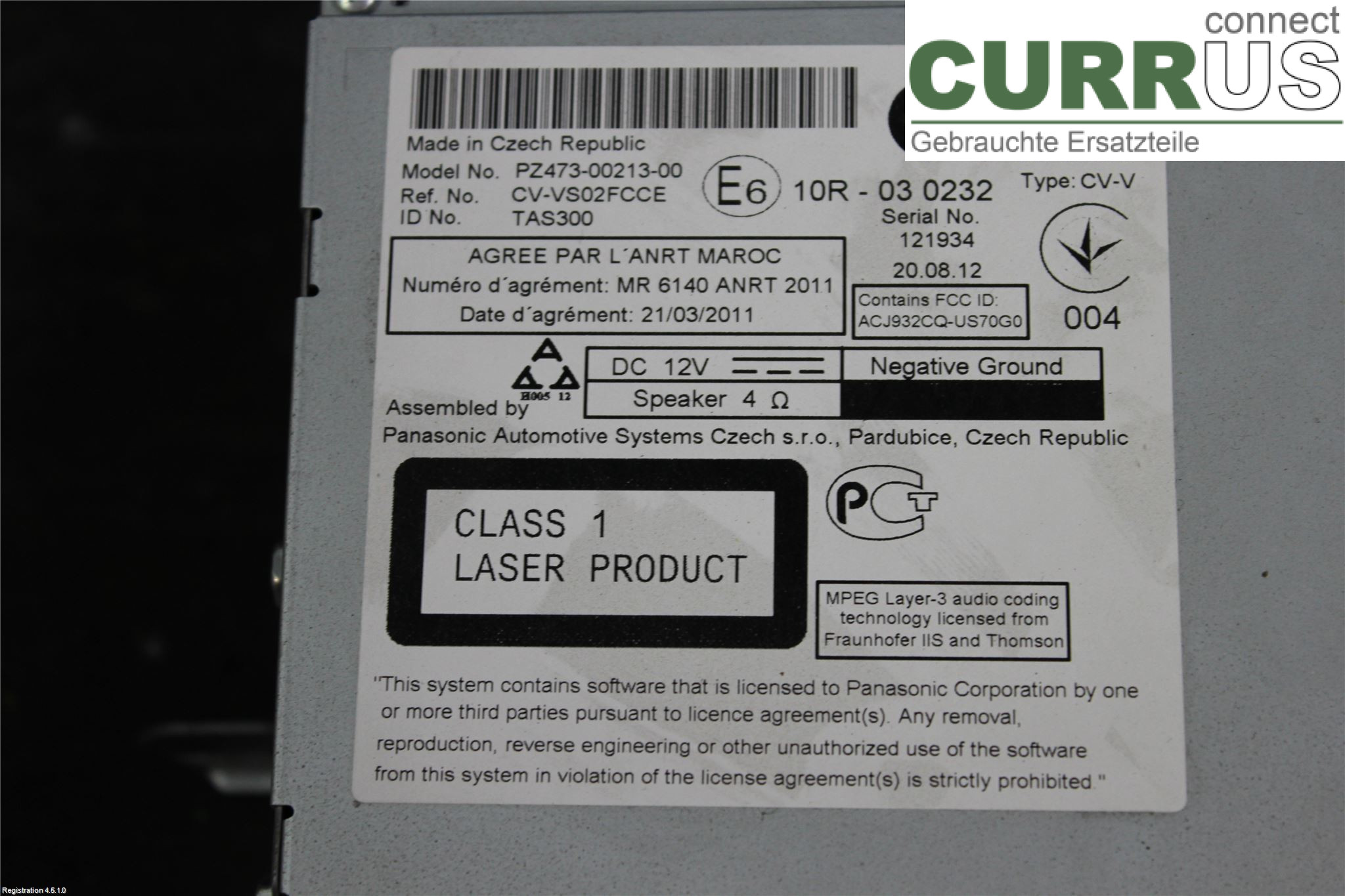 TOYOTA GT86 Radio CD / Multimedia panel PZ4730021300 4U-GSE