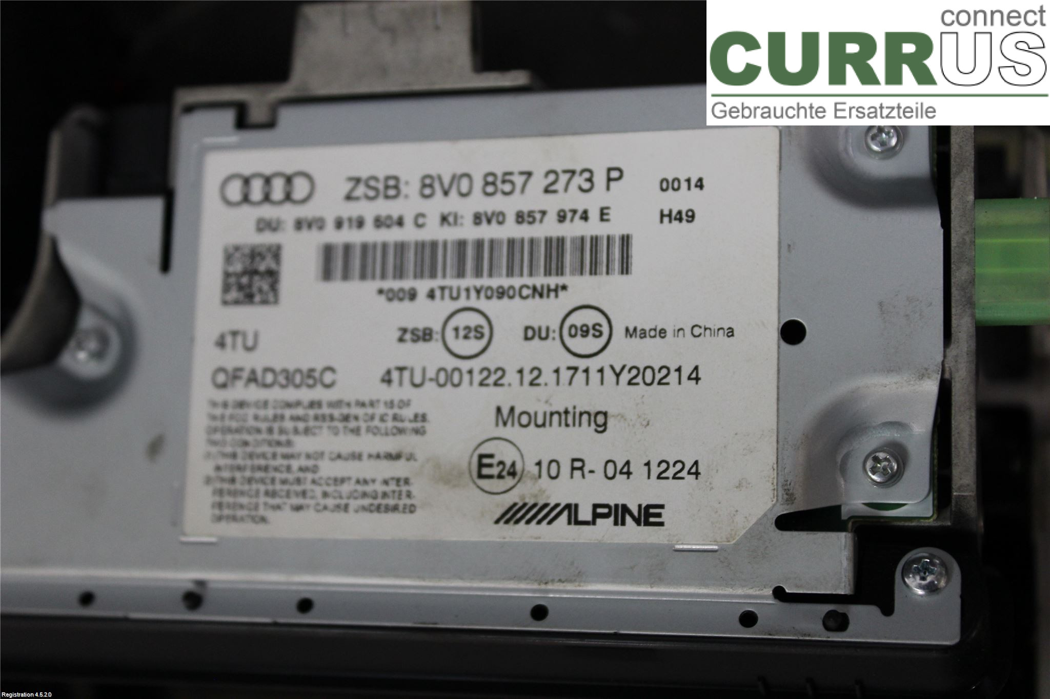 AUDI A3/S3 8V  13-20 car-part-types.display 8V0857273P6PS DADA