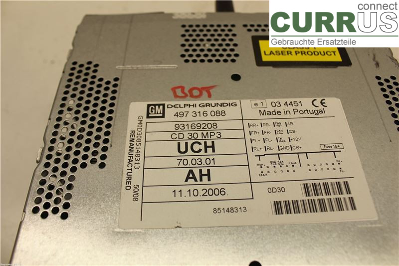 OPEL CORSA D  07-14 Radio CD / Multimedia panel 93169208 Z13DTJ