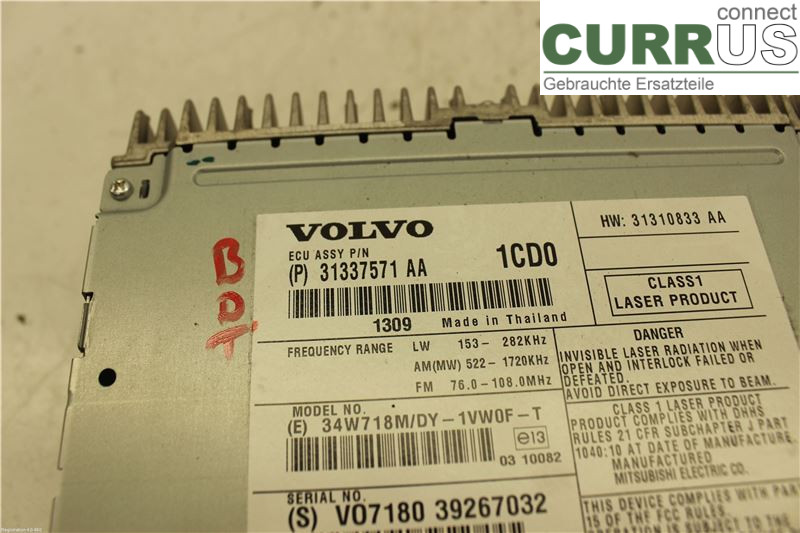 VOLVO V40  12-19 Radio CD / Multimedia panel 36001114 D4162T