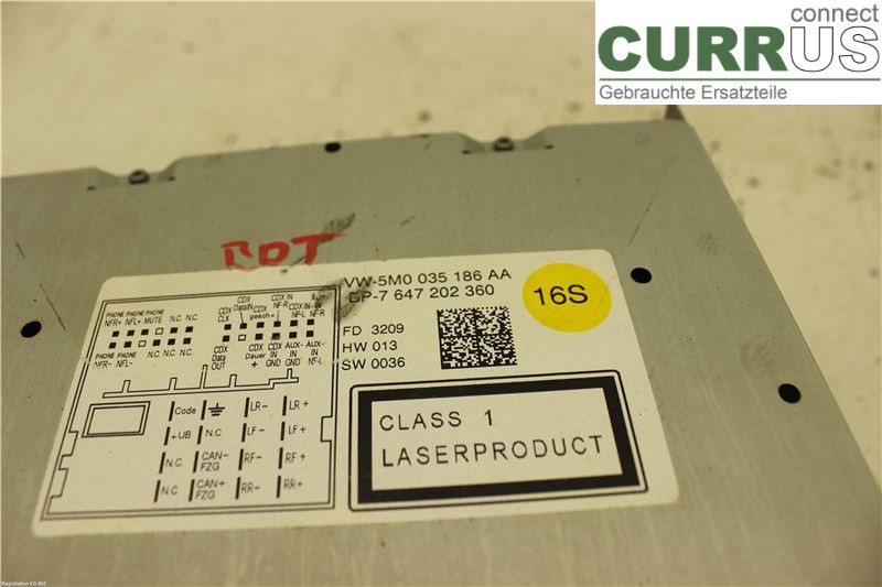 VW POLO       10-17 Radio CD / Multimedia panel 5M0057187AX 