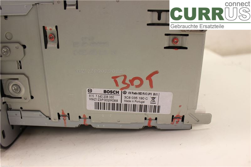 VW PASSAT  11-14 Radio CD / multimediepanel 3C8057190CX CFGC
