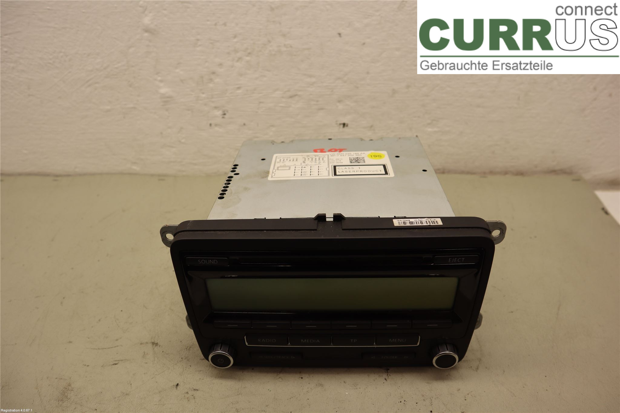 VW TRANSP/CARAVELLE 04-15 Radio CD / Multimedia panel 5M0057187AX CAAB