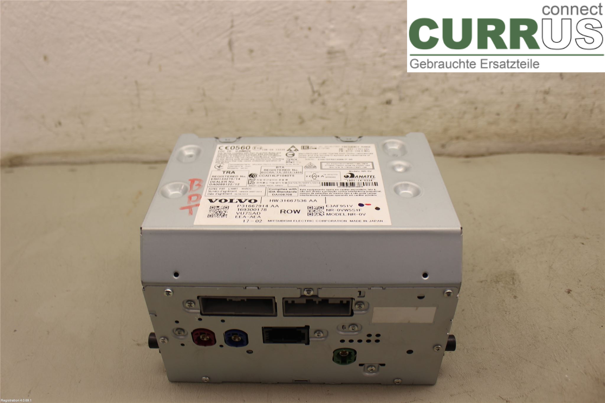 VOLVO V90  17- Radio CD /Multimediapanel 36003119 D4204T9