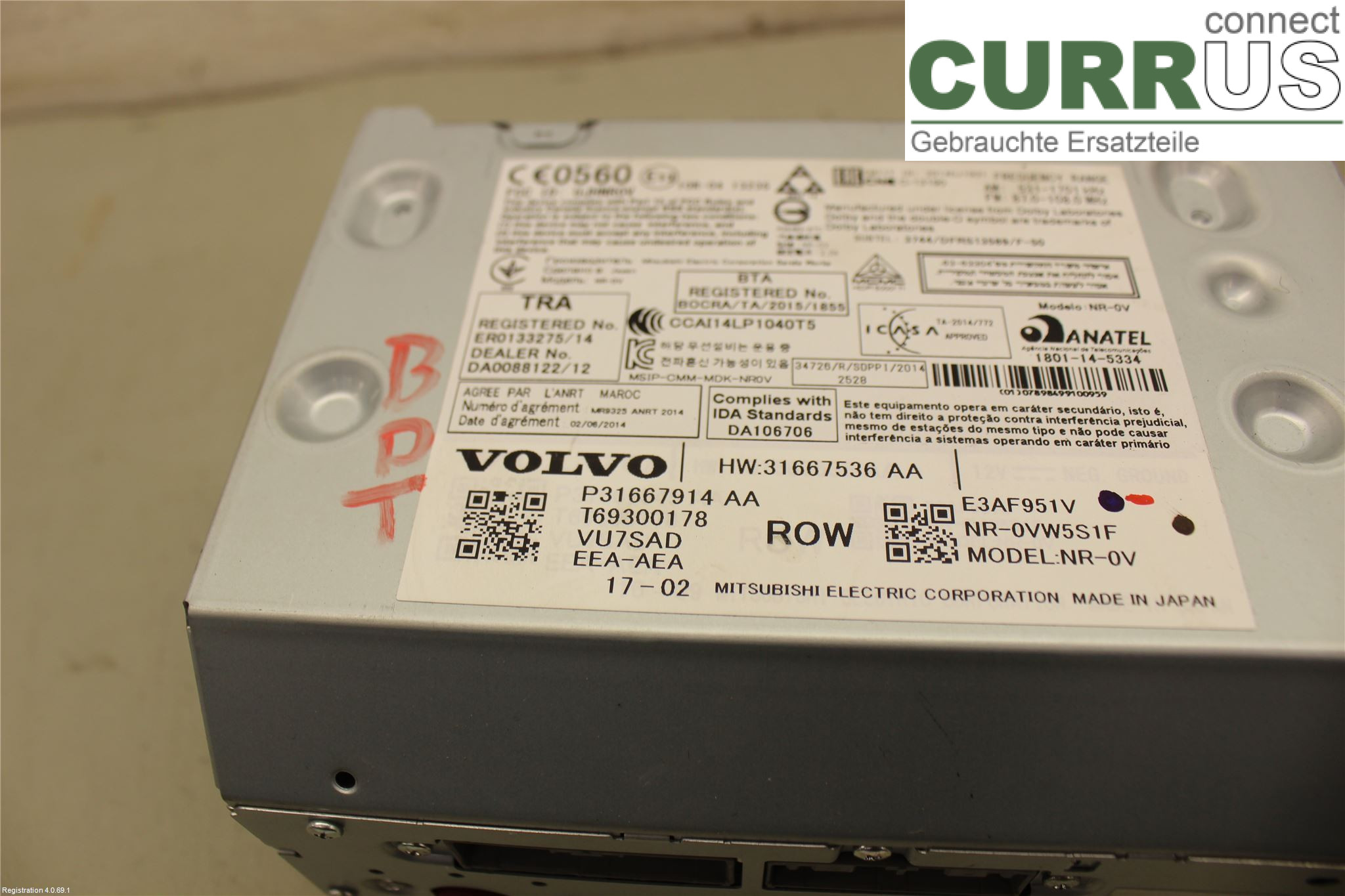 VOLVO V90  17- Radio CD /Multimediapanel 36003119 D4204T9