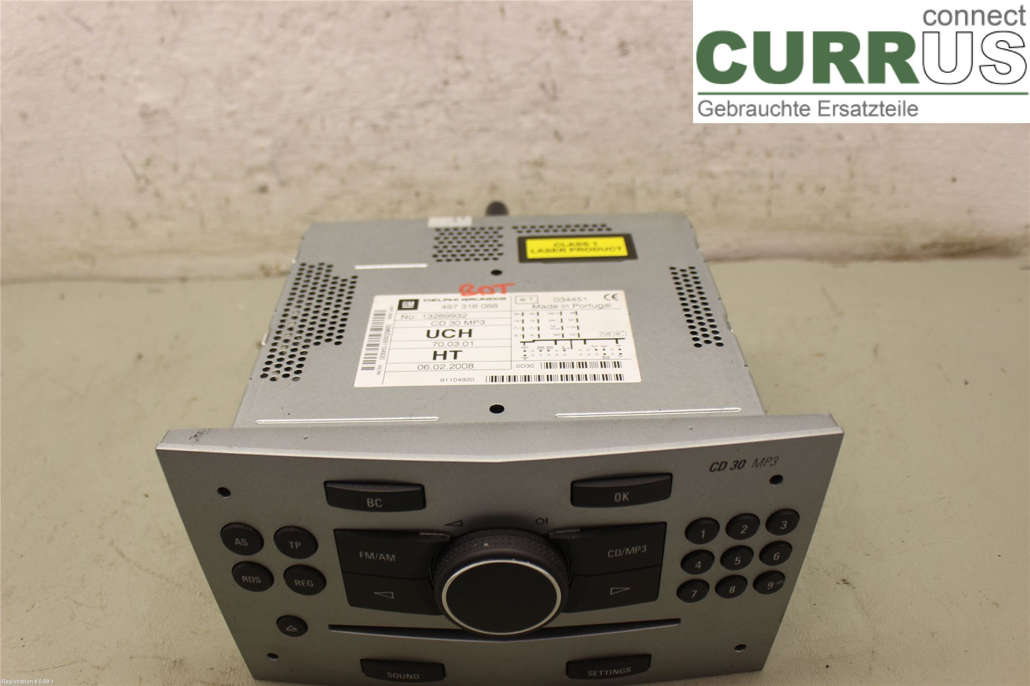 OPEL ASTRA  H    04-12 Radio CD / Multimedia panel 93169201 Z17DTJ