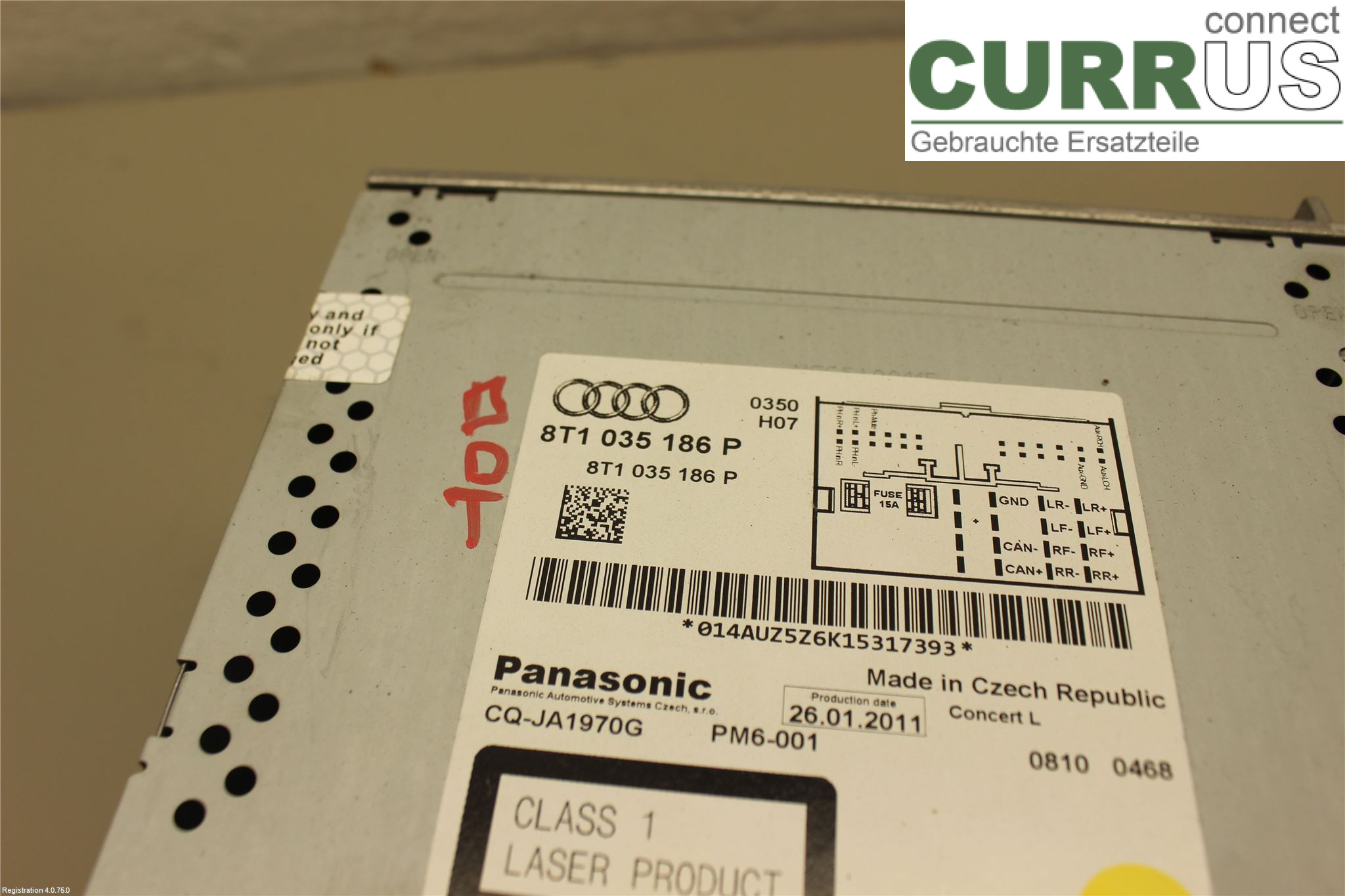 AUDI A5  07-16 Radio CD / Multimedia panel 8T1057186PX CCWA