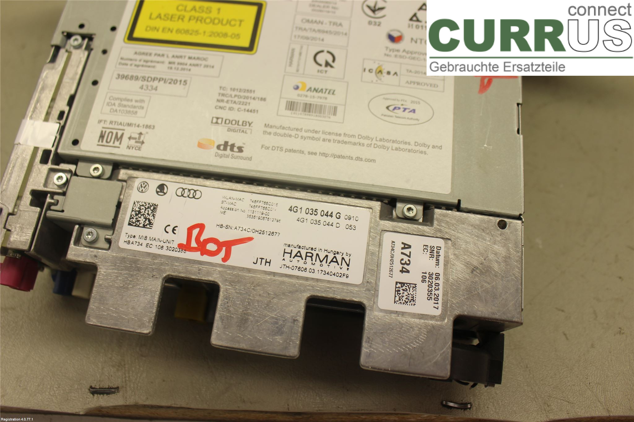 AUDI A6/S6 4G   11-18 Radio CD /Multimediapanel 4G1035044G DDDA