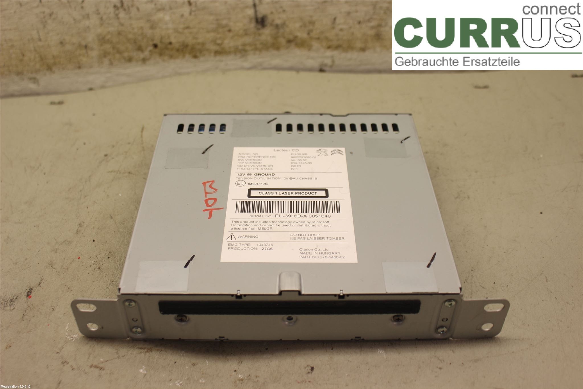 PEUGEOT 308  14-21 Radio CD / Multimedia panel 1613947980 BHZ