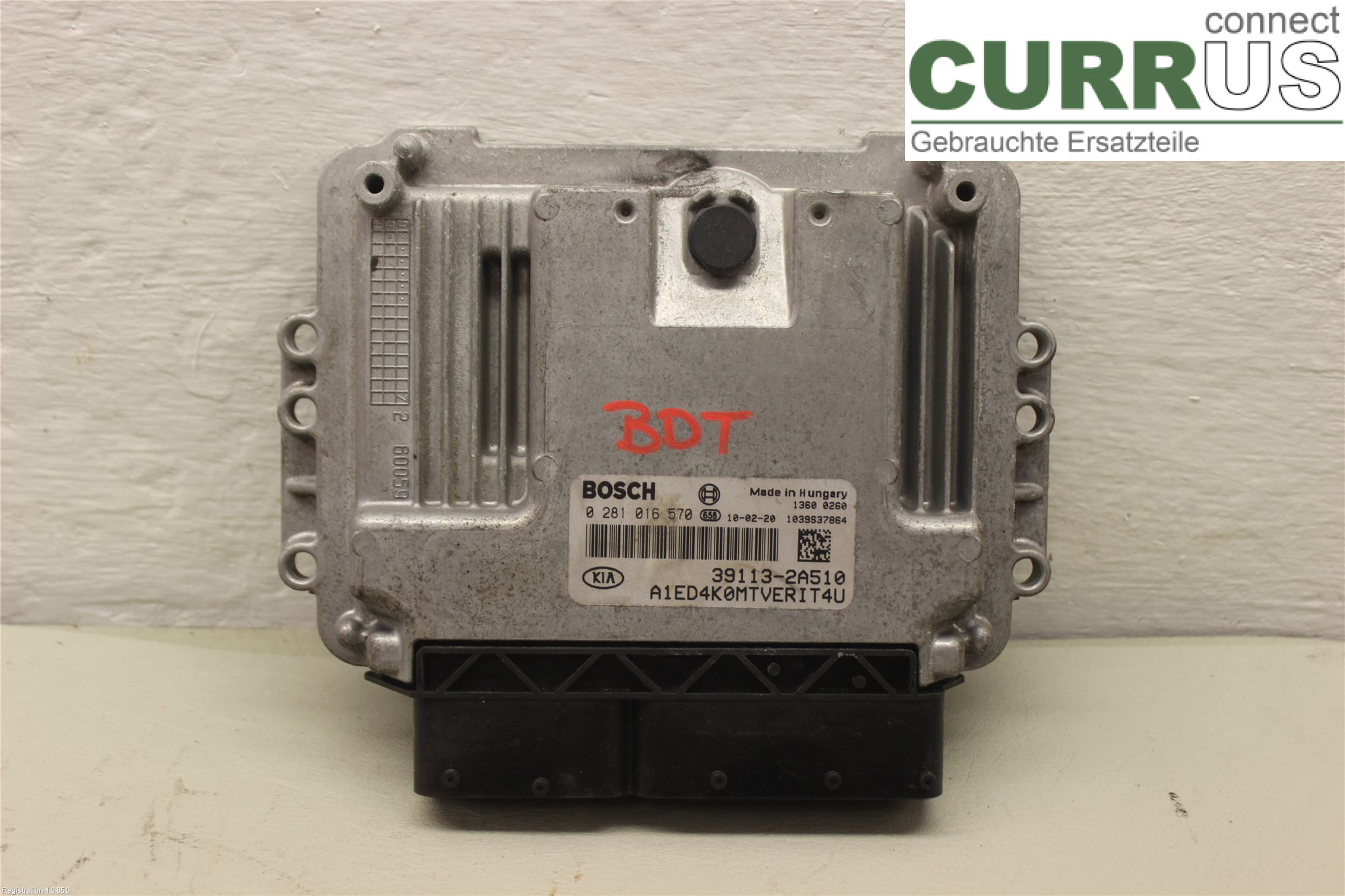 KIA CEE´D 06-12 Motorstyringsenhed Diesel (ECU) 391132A510 D4FB-F