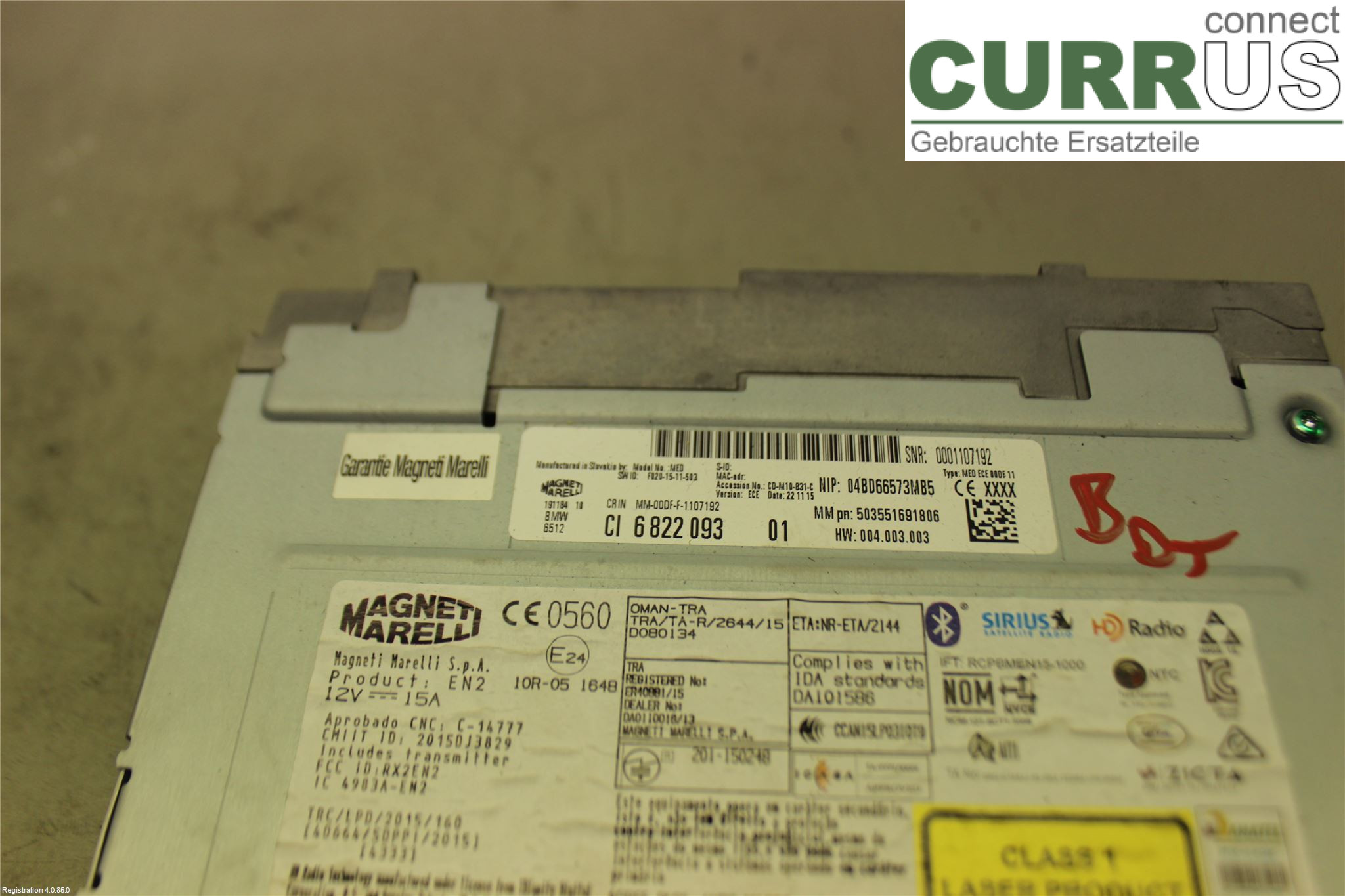 BMW 3 F30/F31/F80    12-19 Radio CD / panneau multimédia 65129874330 B47-D20A