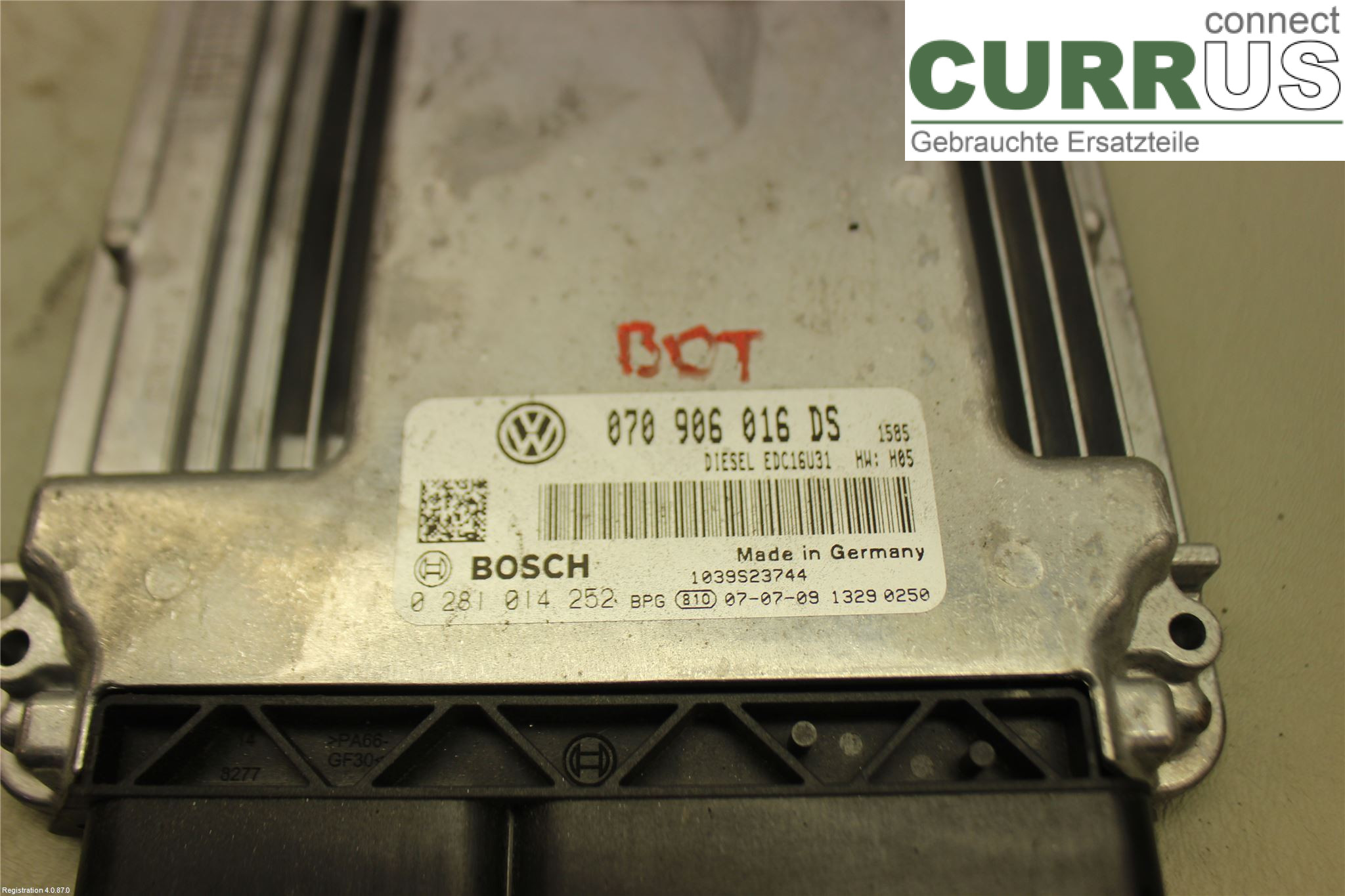 VW TRANSP/CARAVELLE 04-15 Engine Control Unit Diesel (ECU) 070906016EC BNZ