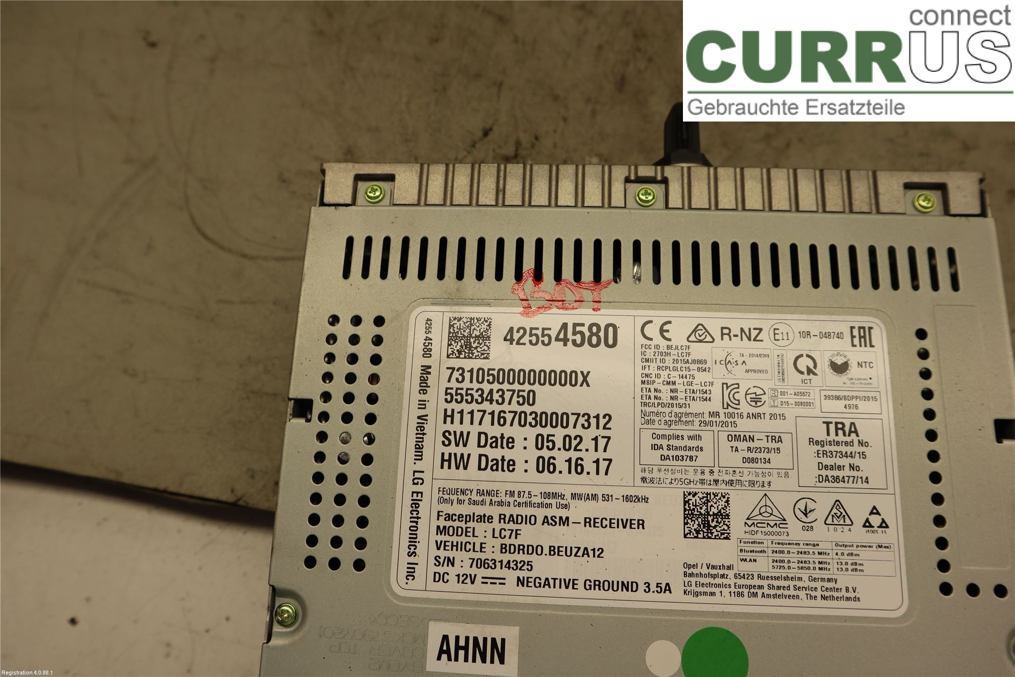 OPEL CORSA E  15-19 Radio CD /Multimediapanel 42645298 B14XEL