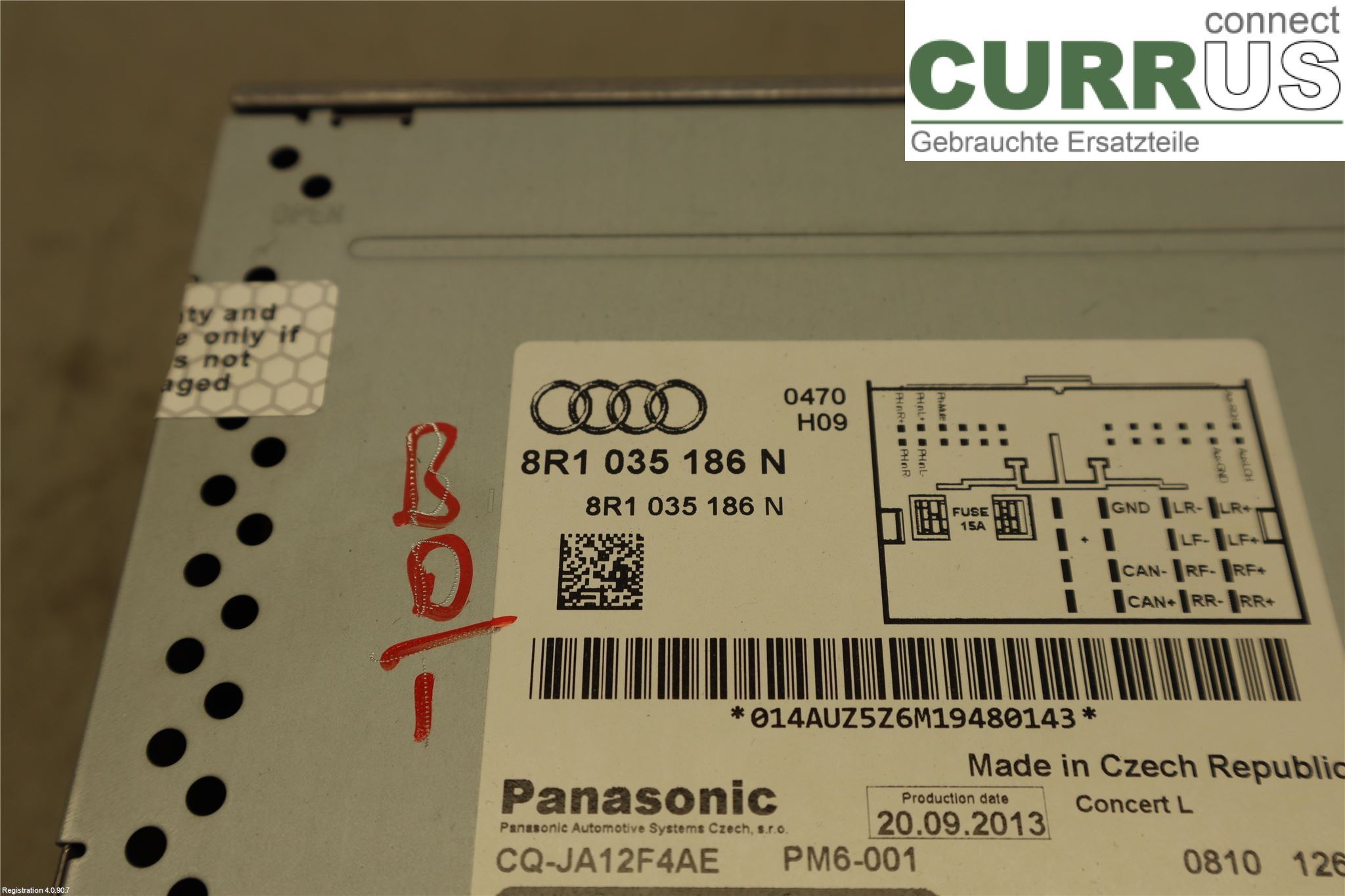 AUDI A5  07-16 Radio CD / multimediepanel 8R1057186N CGLC