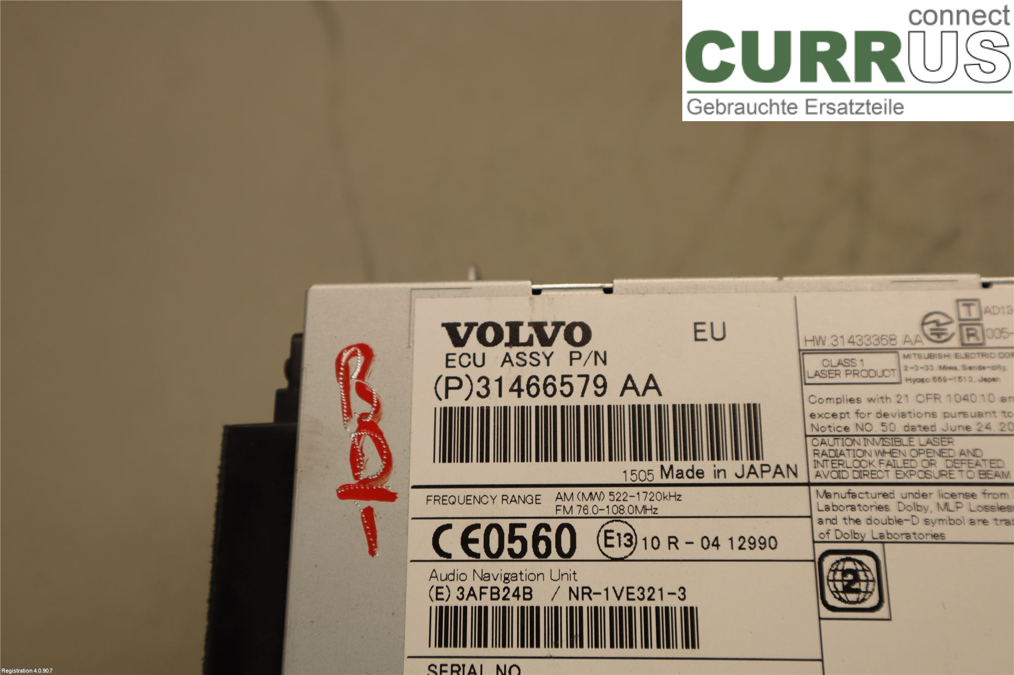 VOLVO XC60  14-17 Radio CD / Multimedia panel 36012367 D5244T21