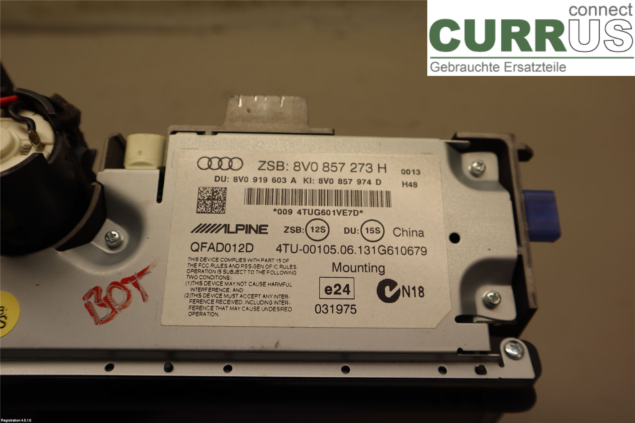 AUDI A3/S3 8V  13-20 car-part-types.display 8V0857273HM6PS CUNA