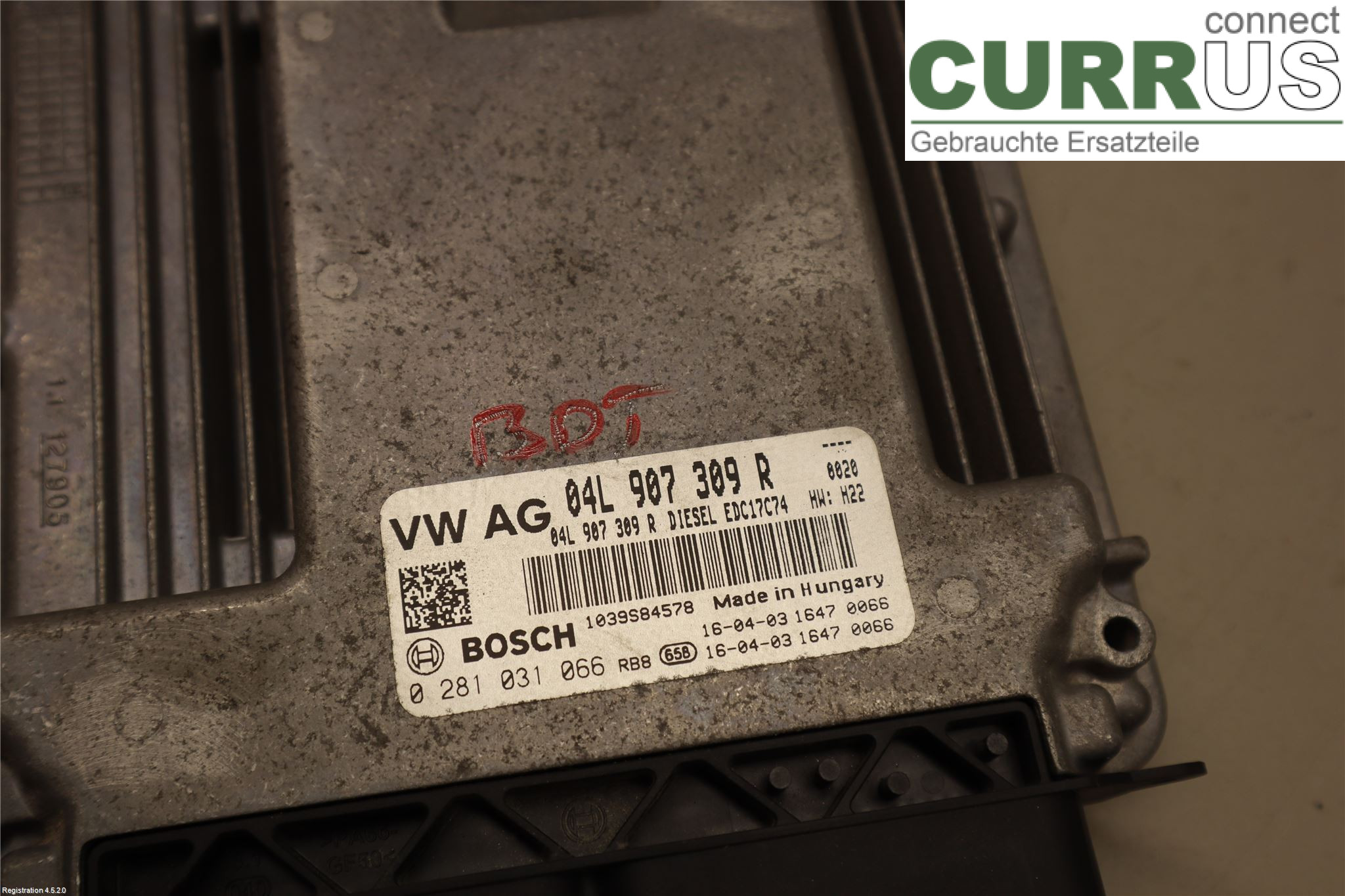 VW PASSAT  15-19 Engine Control Unit Diesel (ECU) 04L906026ES3G0 CRLB