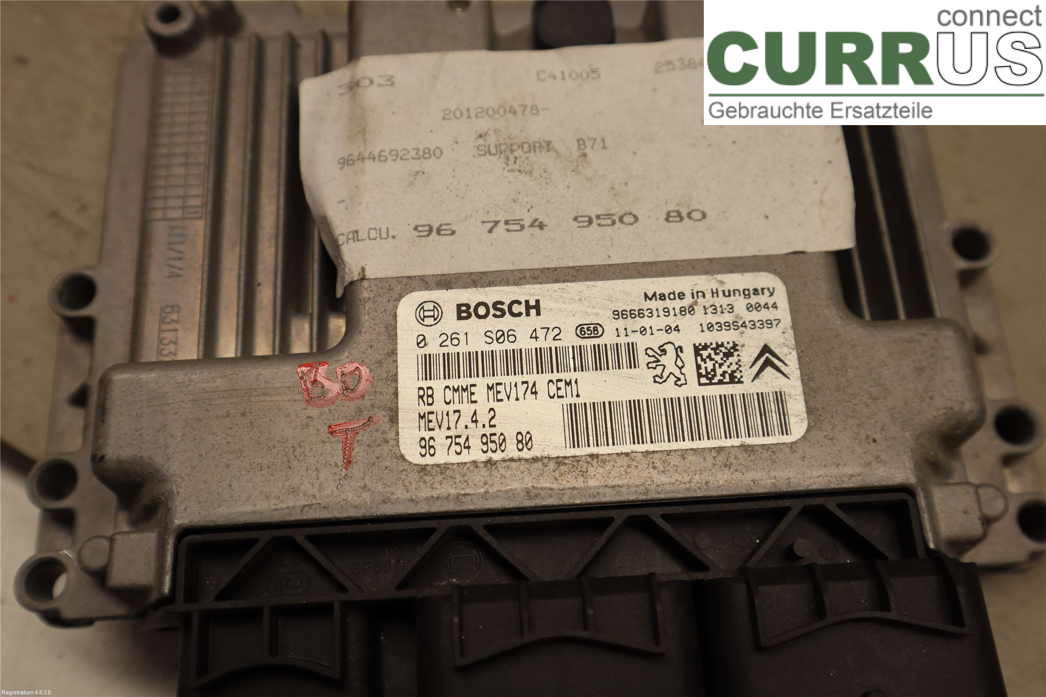 CITROEN C4 II  11-18 Motorens styreenhed (ECU) 1944A6 5FS