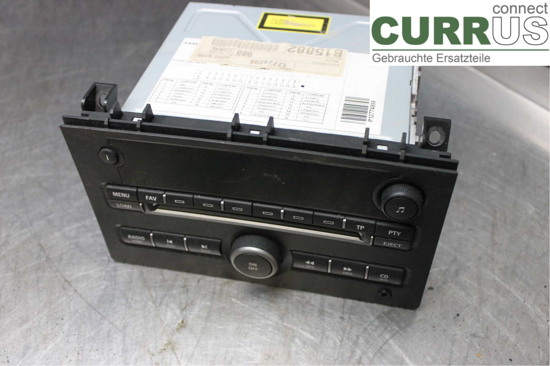 SAAB 9-3 VER 2 Radio CD / Multimedia panel 12774898 1,9TID/Z19DTH