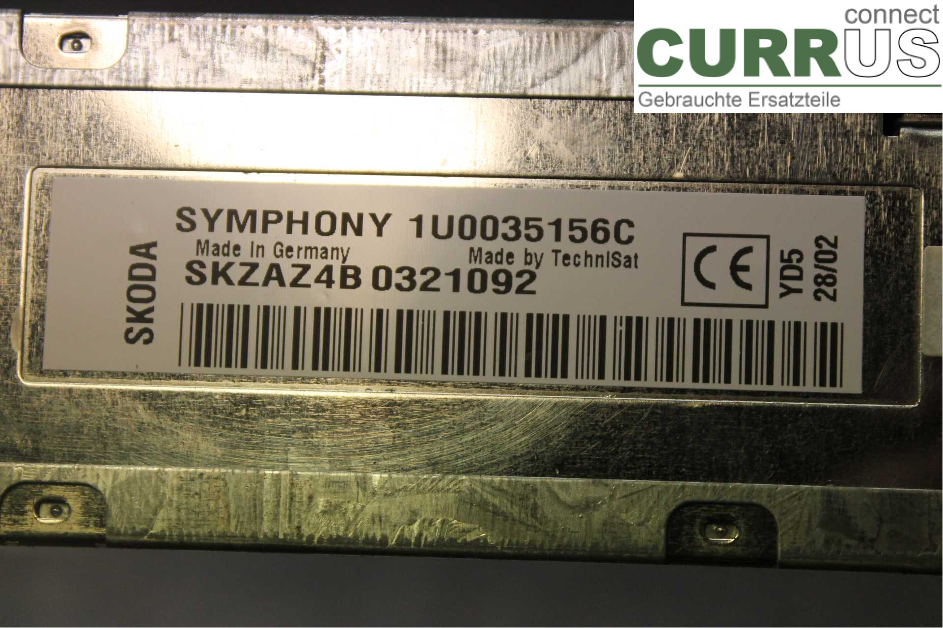 SKODA SUPERB      01-08 Radio CD /Multimediapanel 1U0035156C 1,8T/AWT