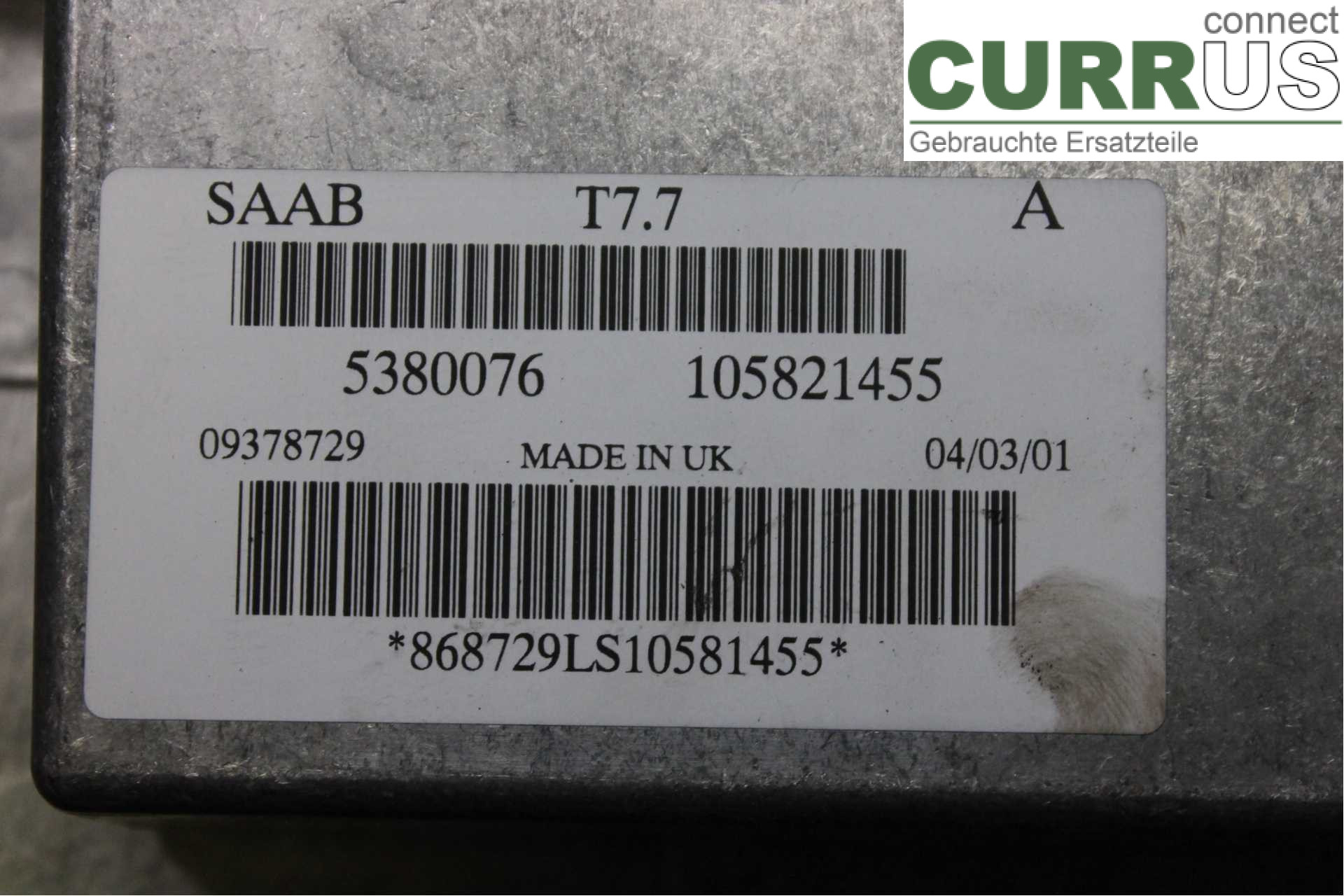 SAAB 9-5         -05  Engine Control Unit (ECU) 5380076 2,0T/B205E