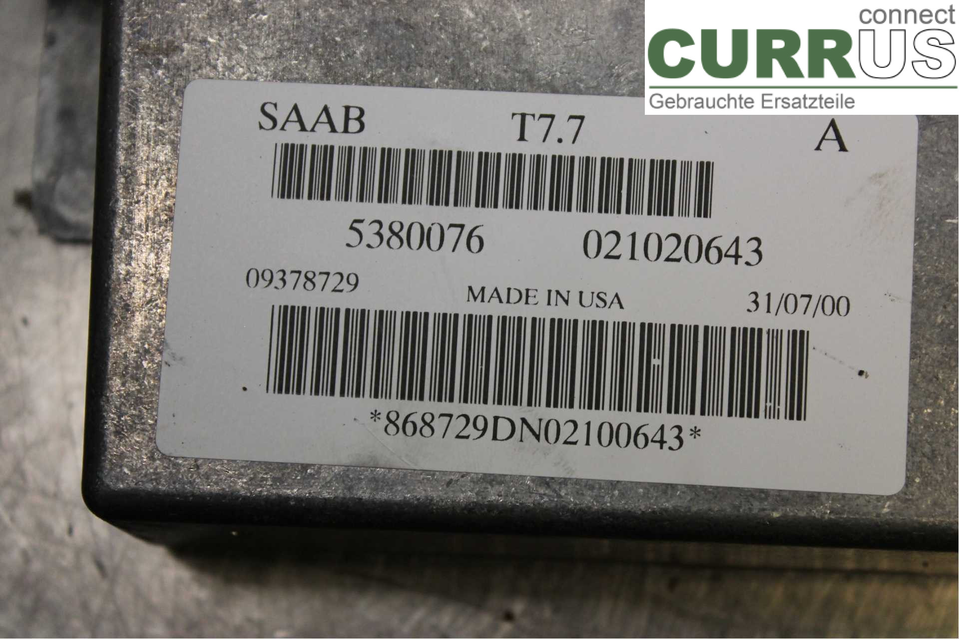 SAAB 9-5         -05  Engine Control Unit (ECU) 5380076 2,0T/B205E