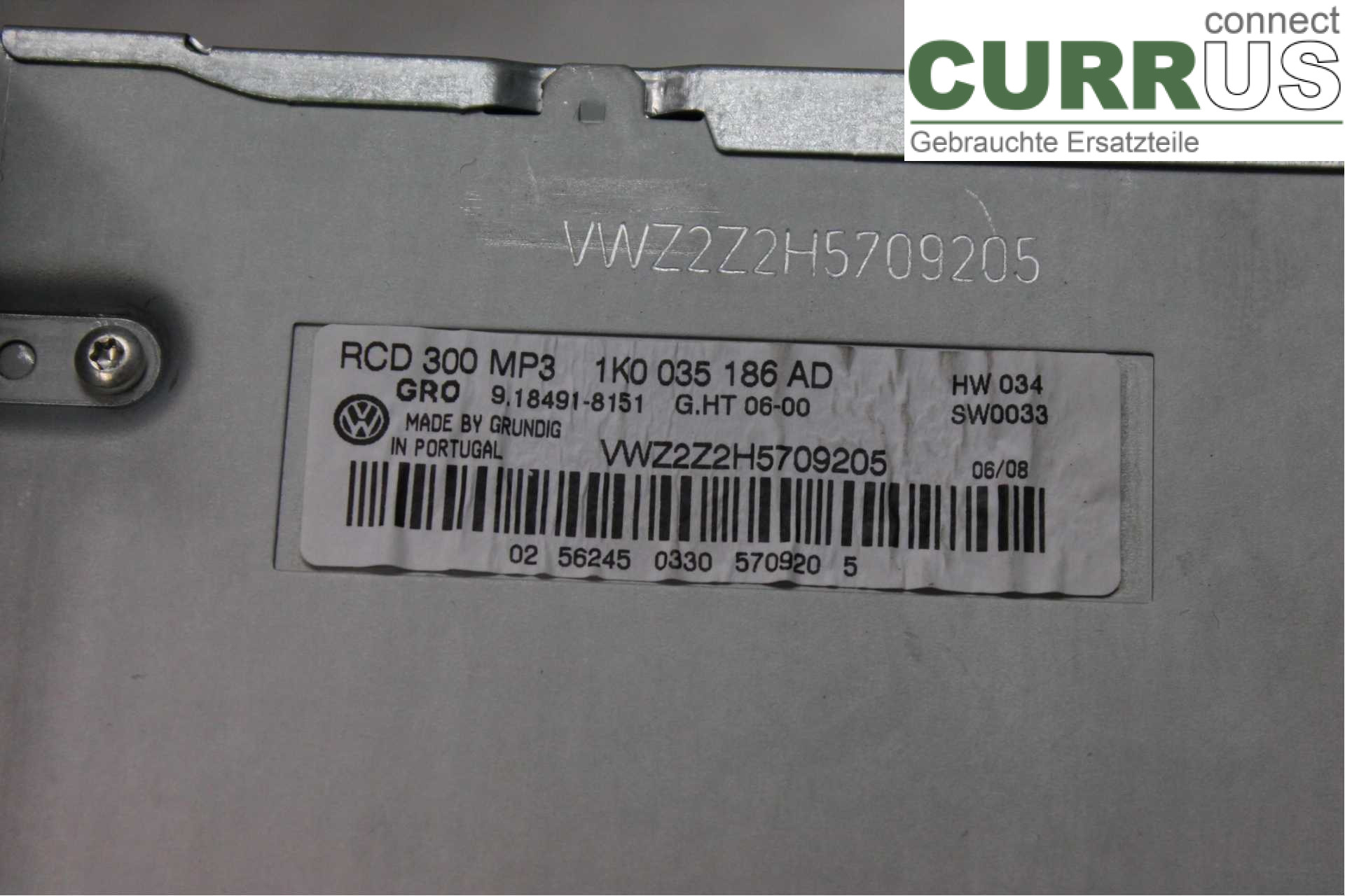 VW CADDY      04-10 Radio CD / Multimedia panel 1K0035186AD 2,0TDI/BMM