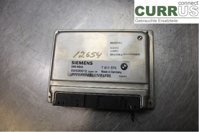 BMW 3 E46 98-05 Engine Control Unit (ECU) 7511570 2,5i/M54-B25