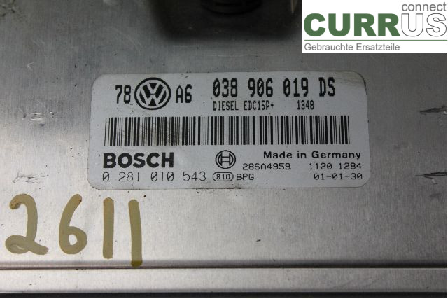 VW PASSAT      01-05 Motorens styreenhed (ECU) 038906019DS 1,9TDI/AVF