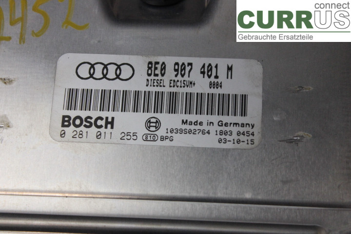 AUDI A6/S6     97-05 Motorens styreenhed (ECU) 8E0907401M 2,5TDI/BDG