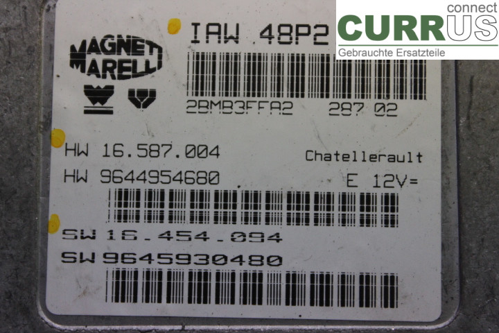 PEUGEOT 307     01-05 Motorens styreenhed (ECU) 9644895180 