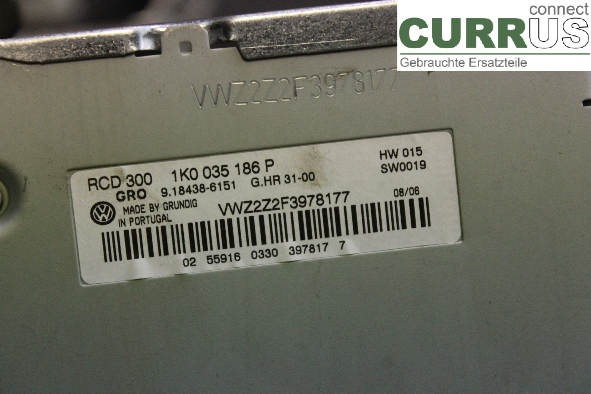 VW PASSAT      05-10 Radio CD / Multimedia panel 1K0035186P 2,0TDi/BMP