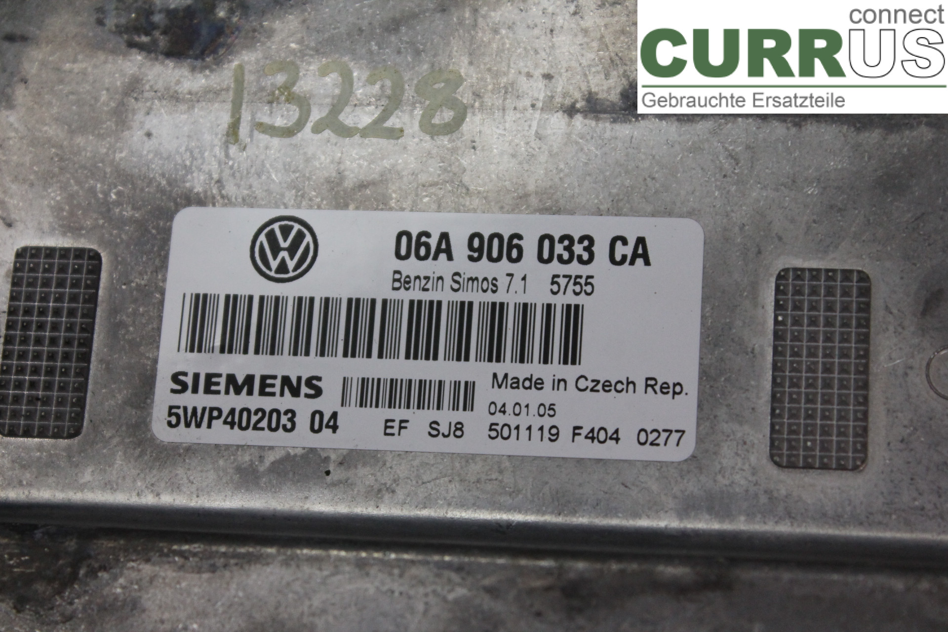 VW GOLF V      04-09 Engine Control Unit (ECU) 06A906033CA 1,6i/BGU
