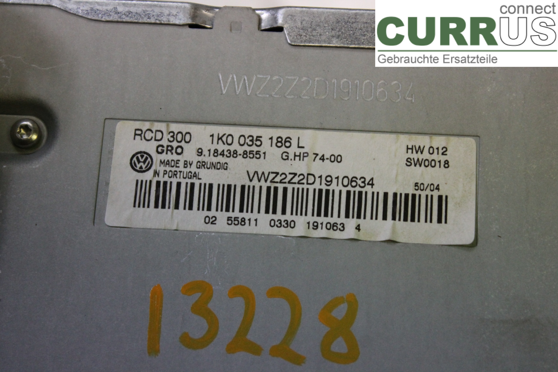 VW GOLF V      04-09 Radio CD / panel multimedialny 1K0035186L 1,6i/BGU