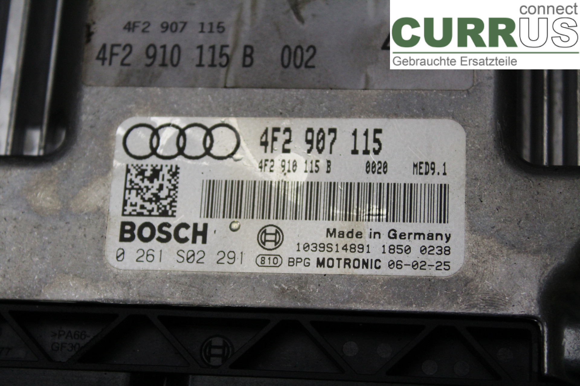 AUDI A6/S6     05-11 Motorens styreenhed (ECU) 4F2907115 2,0TFSi/BPJ