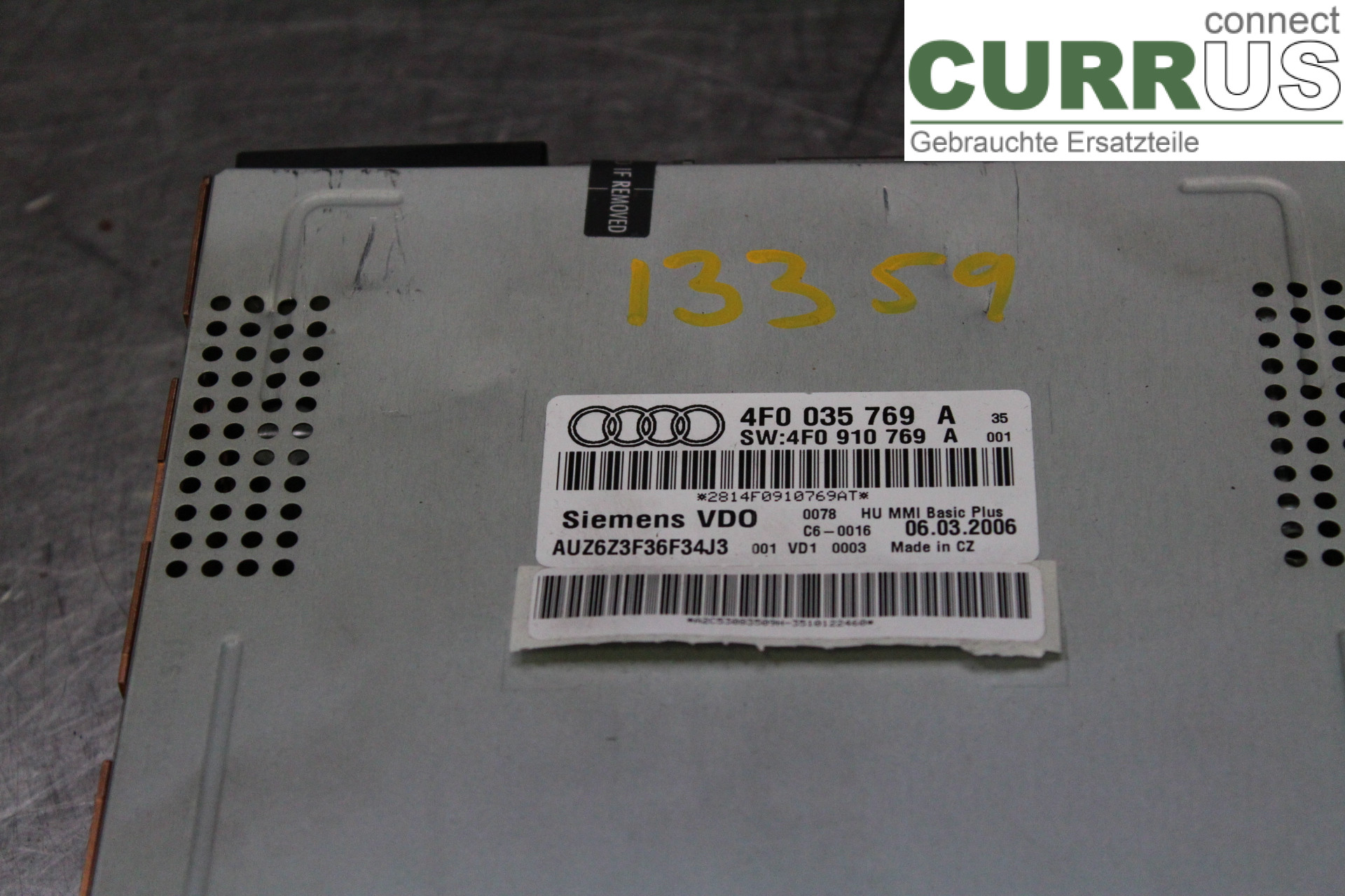 AUDI A6/S6     05-11 Radio CD / Multimedia panel 4F0035769A 2,0TFSi/BPJ
