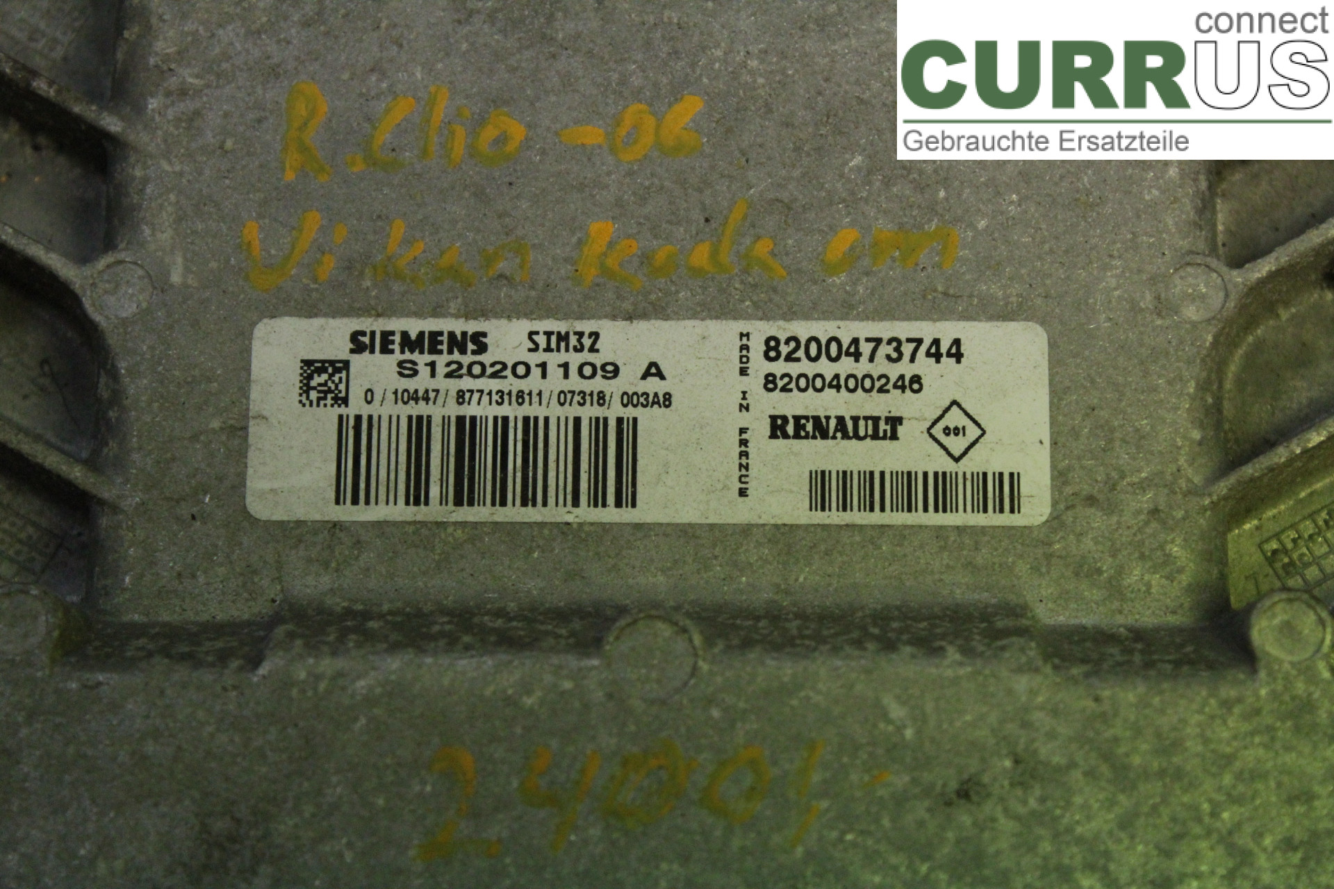 RENAULT CLIO II    01-08 Unité de contrôle moteur (ECU) 8200400246 
