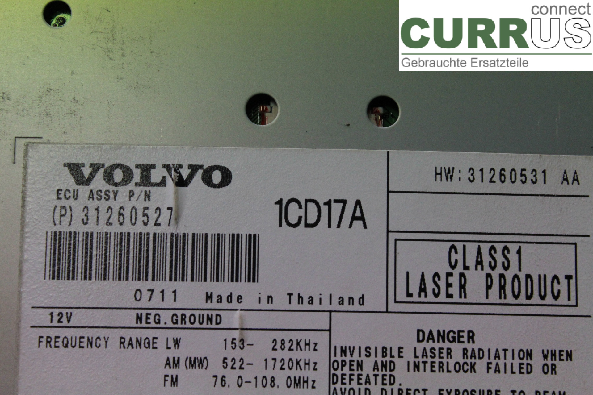 VOLVO V50      08-12 Radio CD / panel multimedialny 31260527 2,0D/D4204T