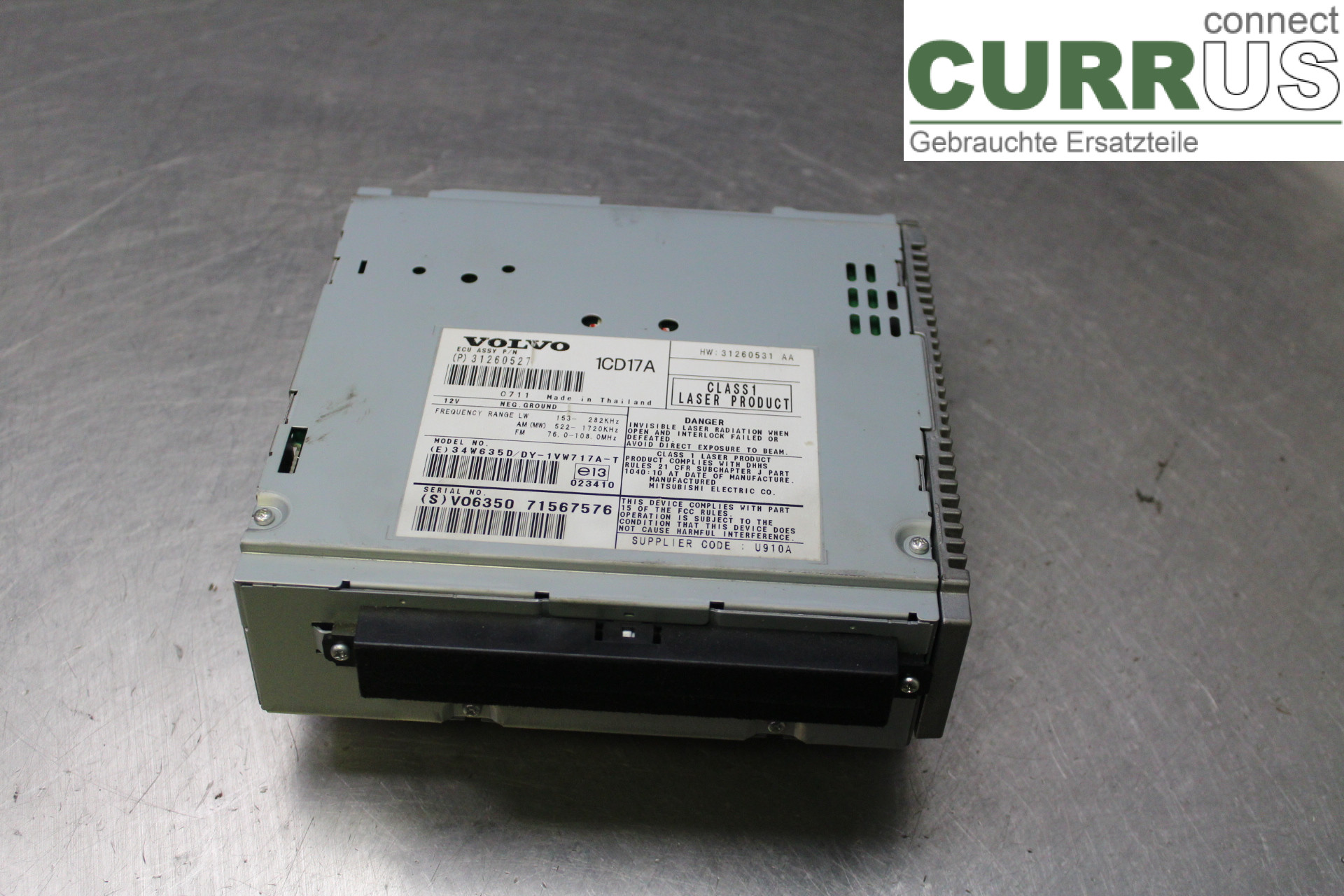 VOLVO V50      08-12 Radio CD / panel multimedialny 31260527 2,0D/D4204T