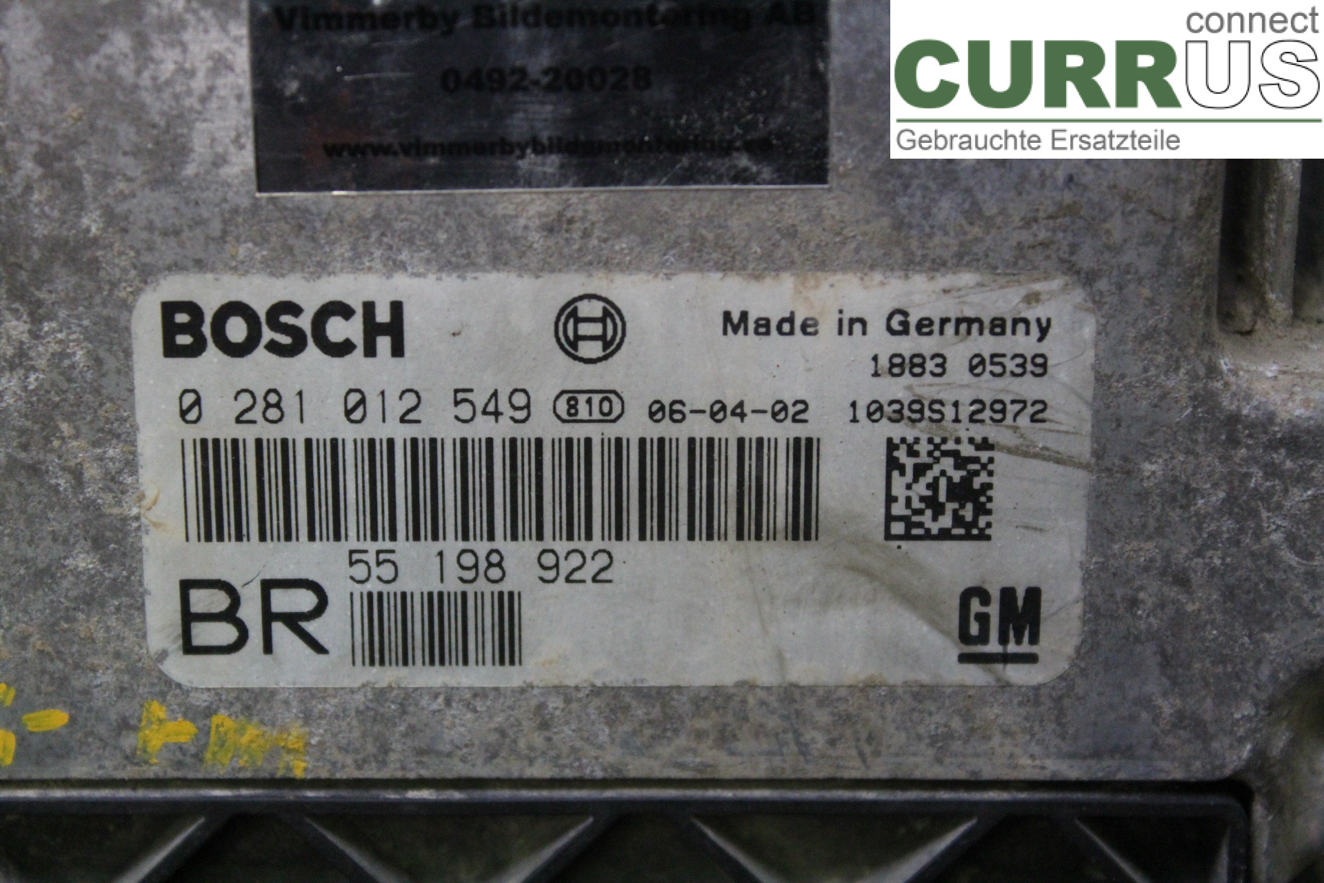 OPEL ASTRA  H    04-12 Engine Control Unit (ECU) 55198922 1,9CDTI/Z19DTH