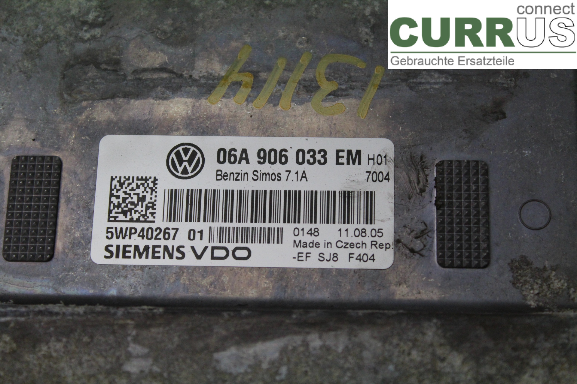 VW GOLF V      04-09 Engine Control Unit (ECU) 06A906033EM 1,6i/BSE