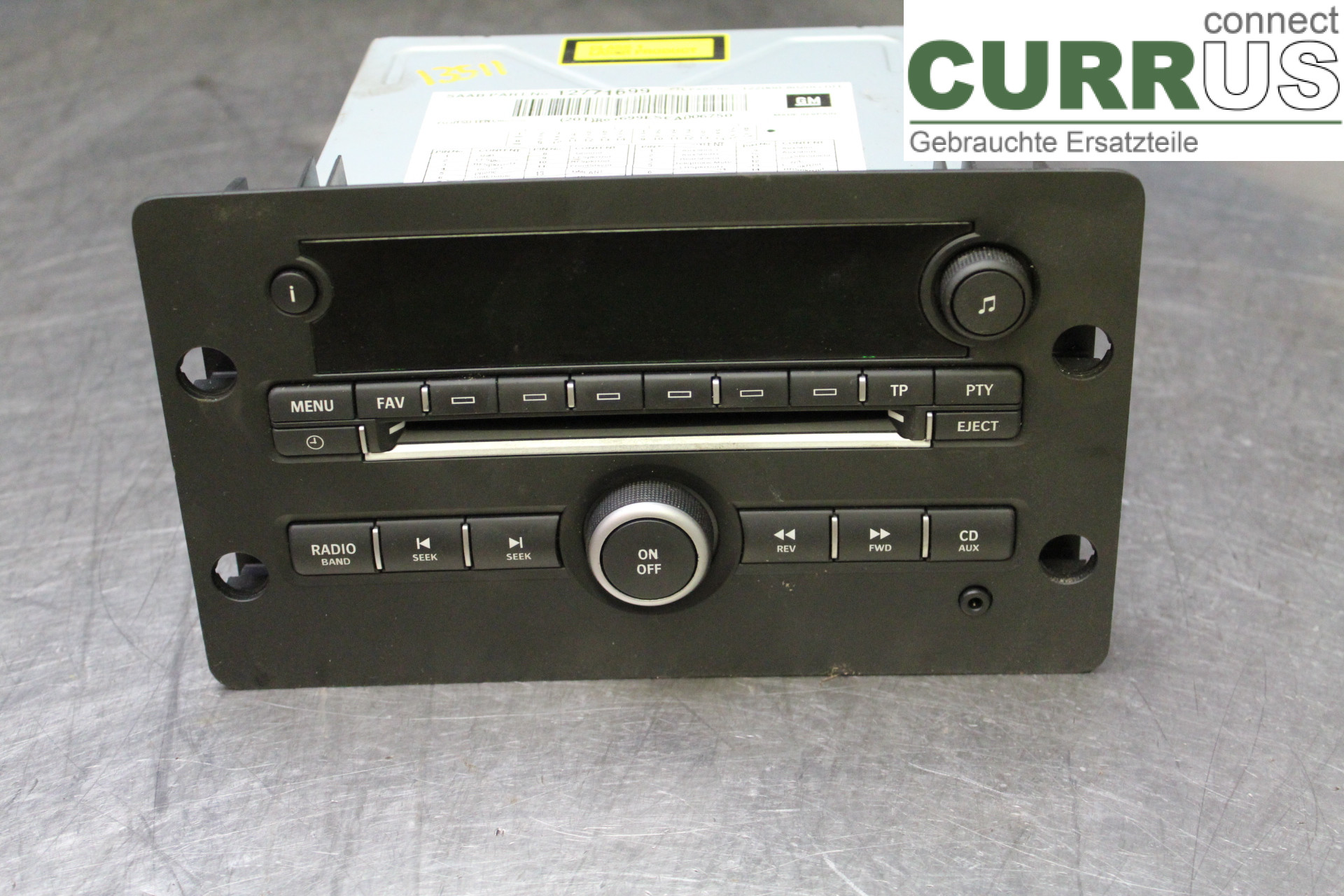 SAAB 9-5     06-10 Radio-CD-/Multimedia-Panel 12771699 1,9TiD/Z19DTH
