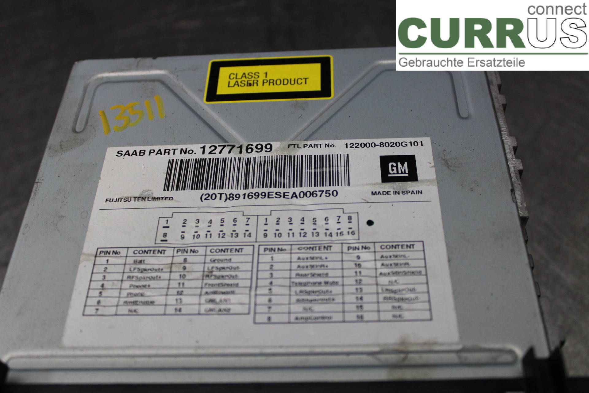 SAAB 9-5     06-10 Radio-CD-/Multimedia-Panel 12771699 1,9TiD/Z19DTH