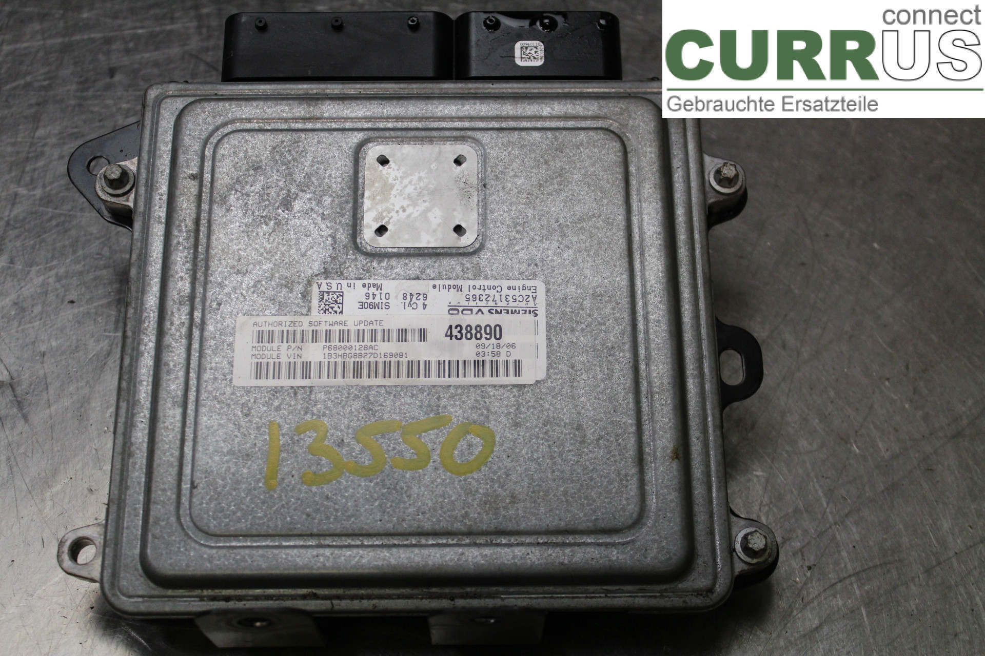 DODGE CALIBER Engine Control Unit (ECU) P68000128AC 2,0VVTi/B