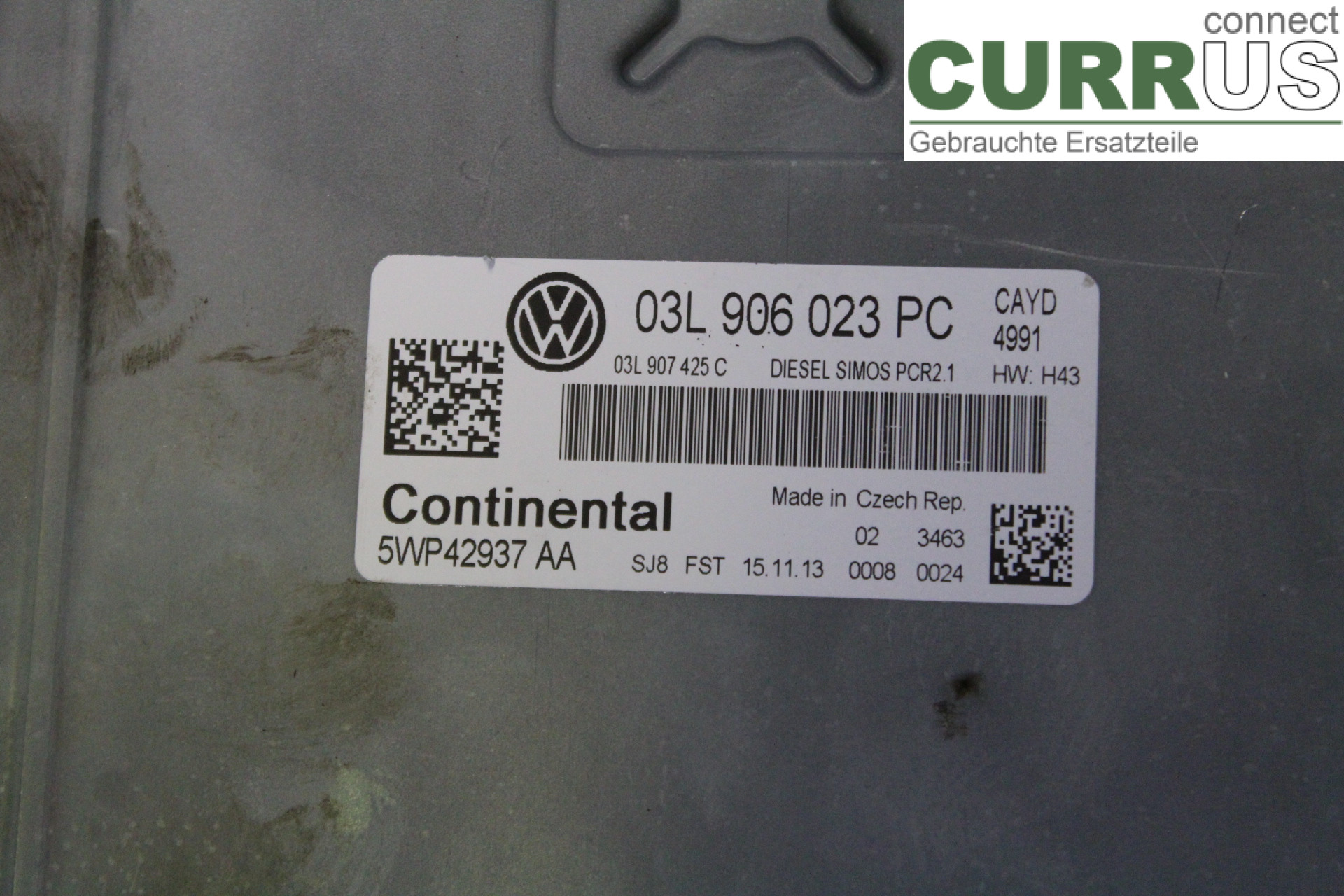 VW CADDY  11-15 Engine Control Unit (ECU) 03L906023PC 1,6TDi/CAYD